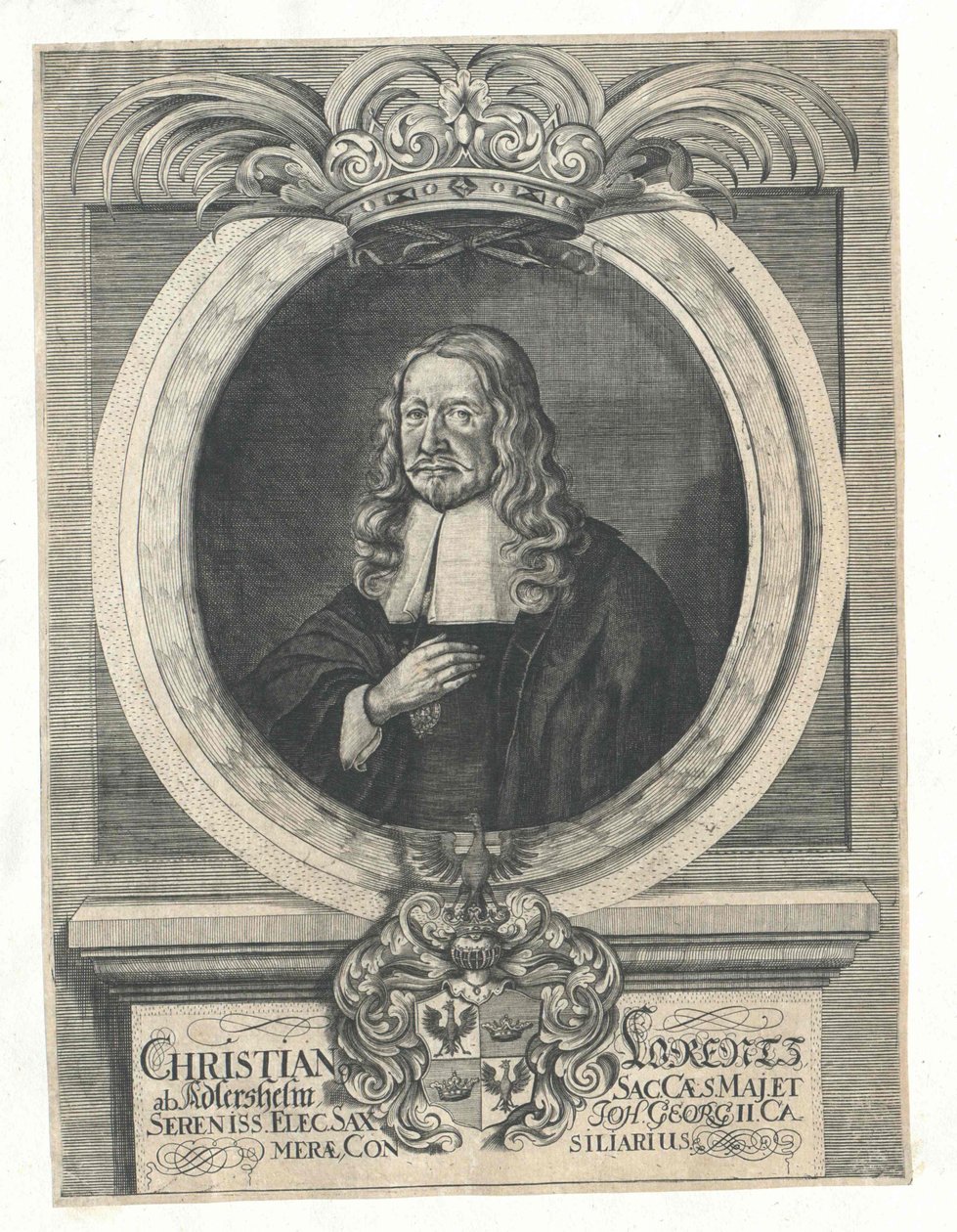 Christian Lorenz Adlershelm (trykk) av Artist Unknown