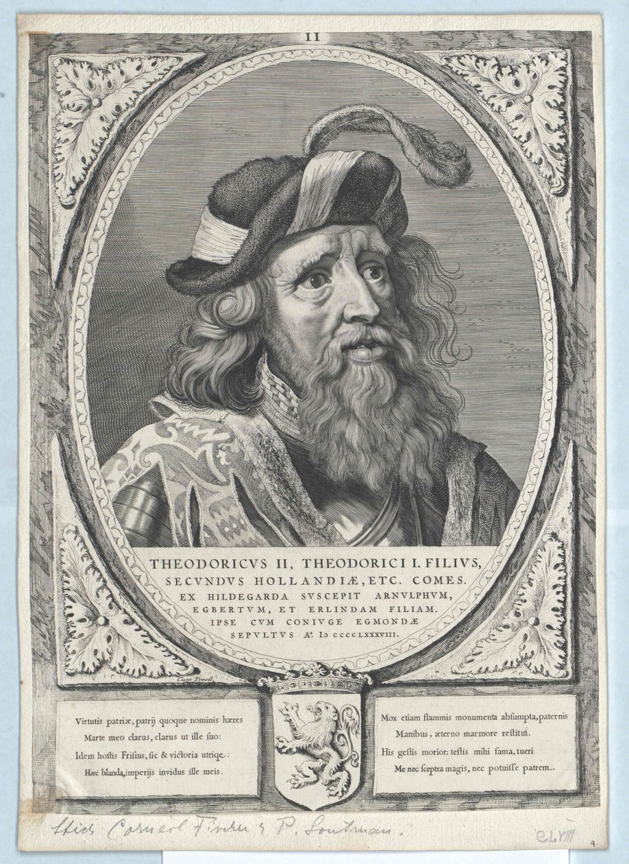 Greve av Holland Dietrich II (trykk) av Artist Unknown