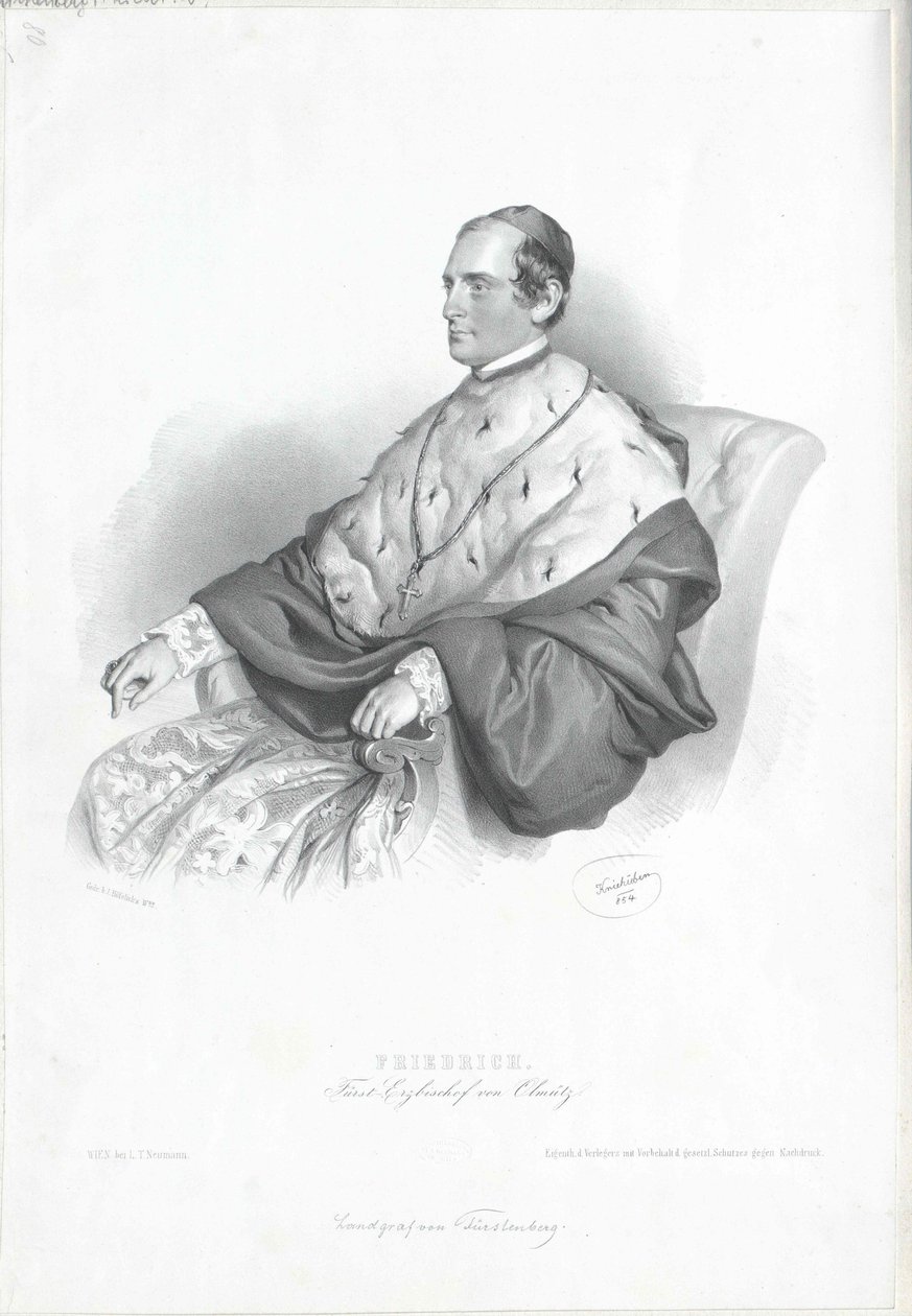 Fredrik Egon landgreve Fürstenberg av Artist Unknown