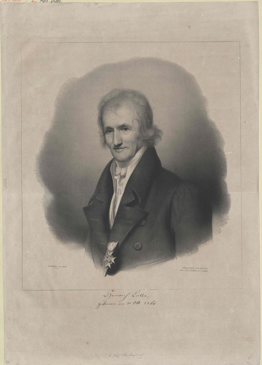 Heinrich von Cotta (trykk) av Artist Unknown