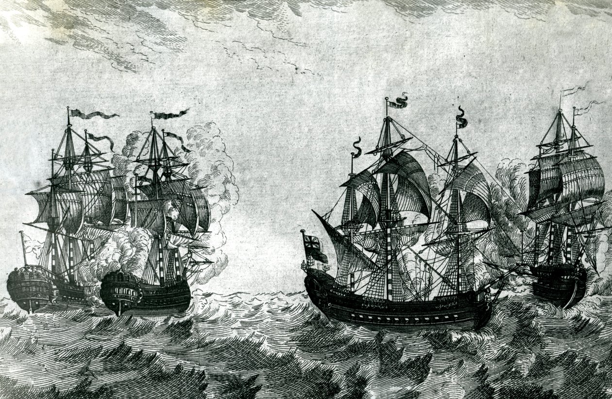 Le Maure nærmer seg Rubinen: Akilles kjemper mot Royal Oak (gravering) av Artist Unknown