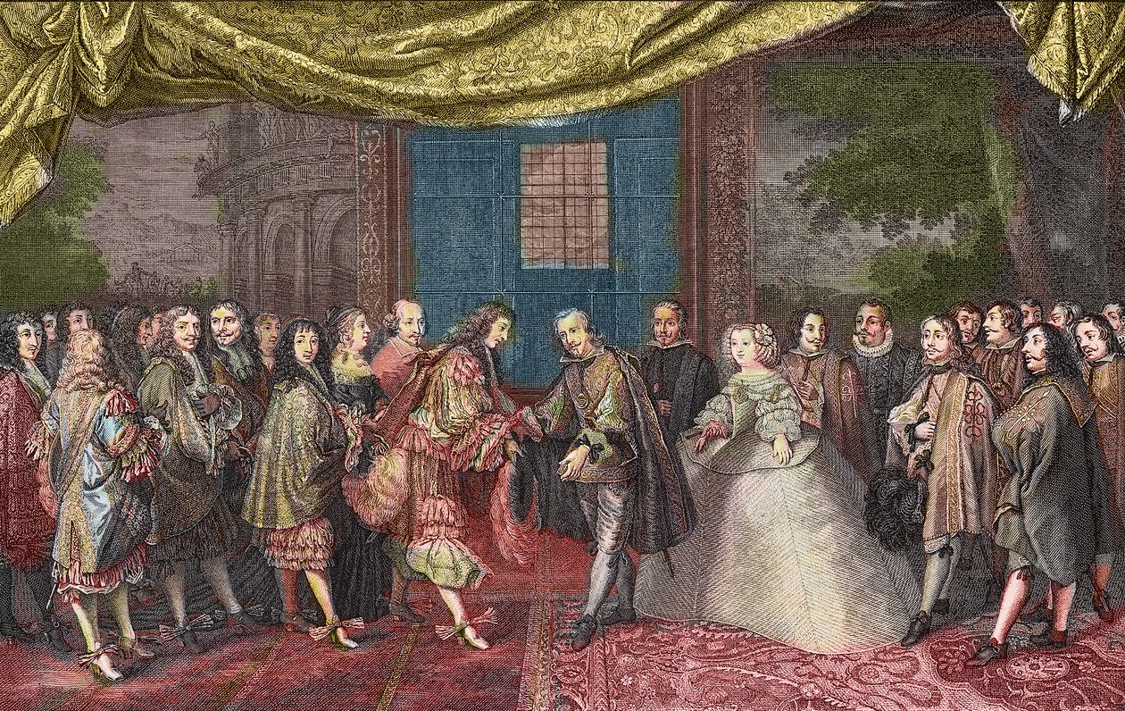 FREDEN I PYRENÉENE 1659 av Artist Unknown