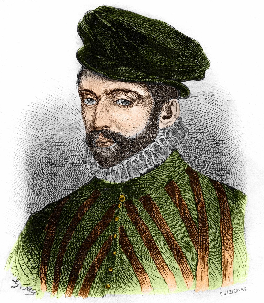 Portrett av Nicolas de Neufville, herre av Villeroi, fransk statsmann. av Artist Unknown