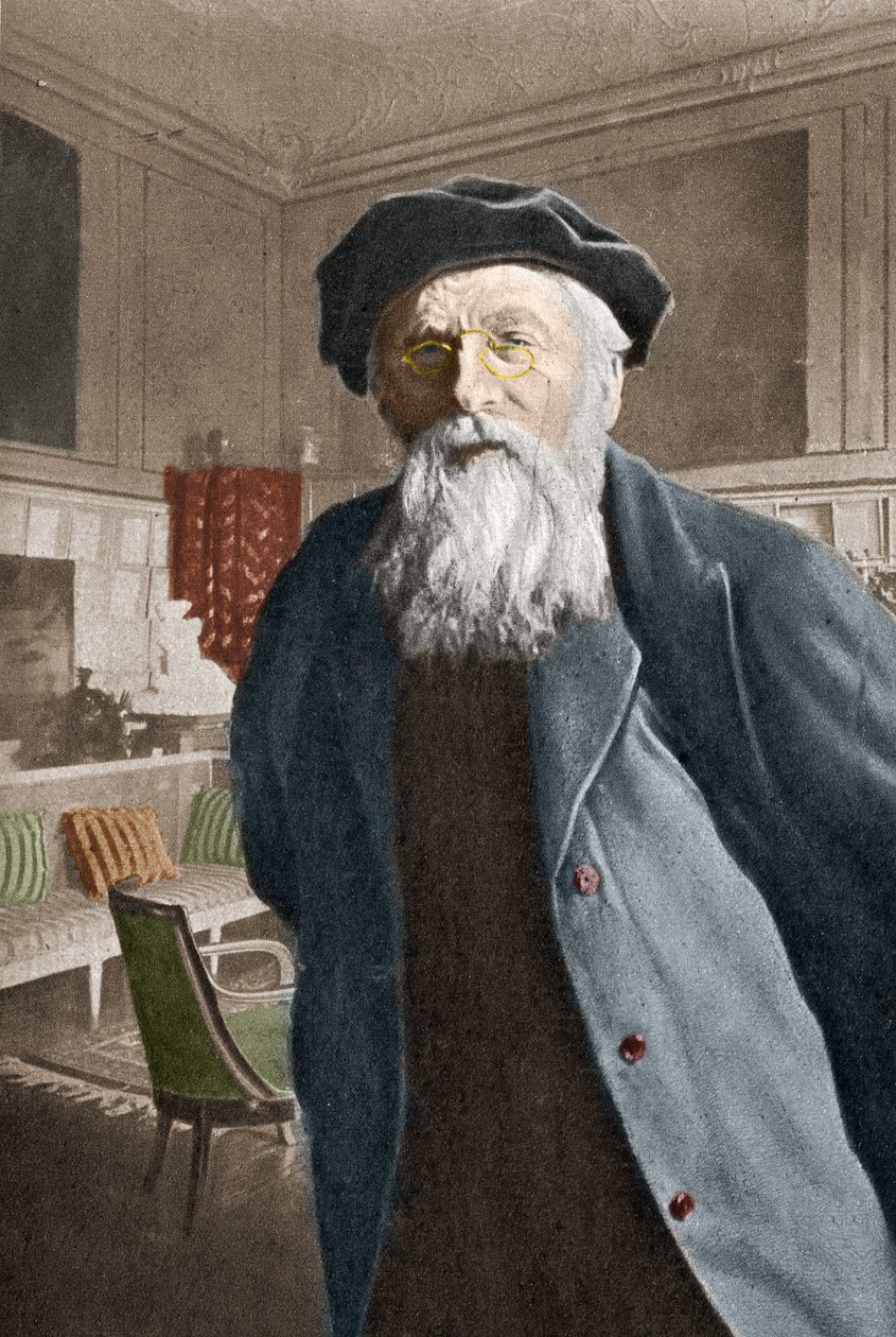 Portrett av den franske skulptøren Auguste Rodin. av Artist Unknown