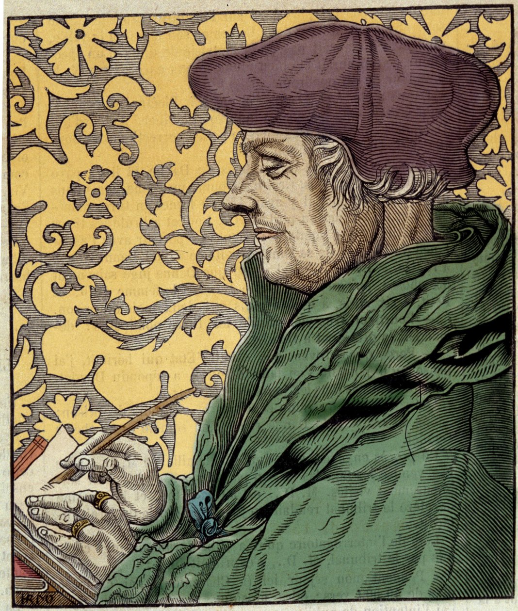 Portrett av Didier Erasme (Erasmus av Rotterdam) (1469–1536), nederlandsk humanist. av Artist Unknown