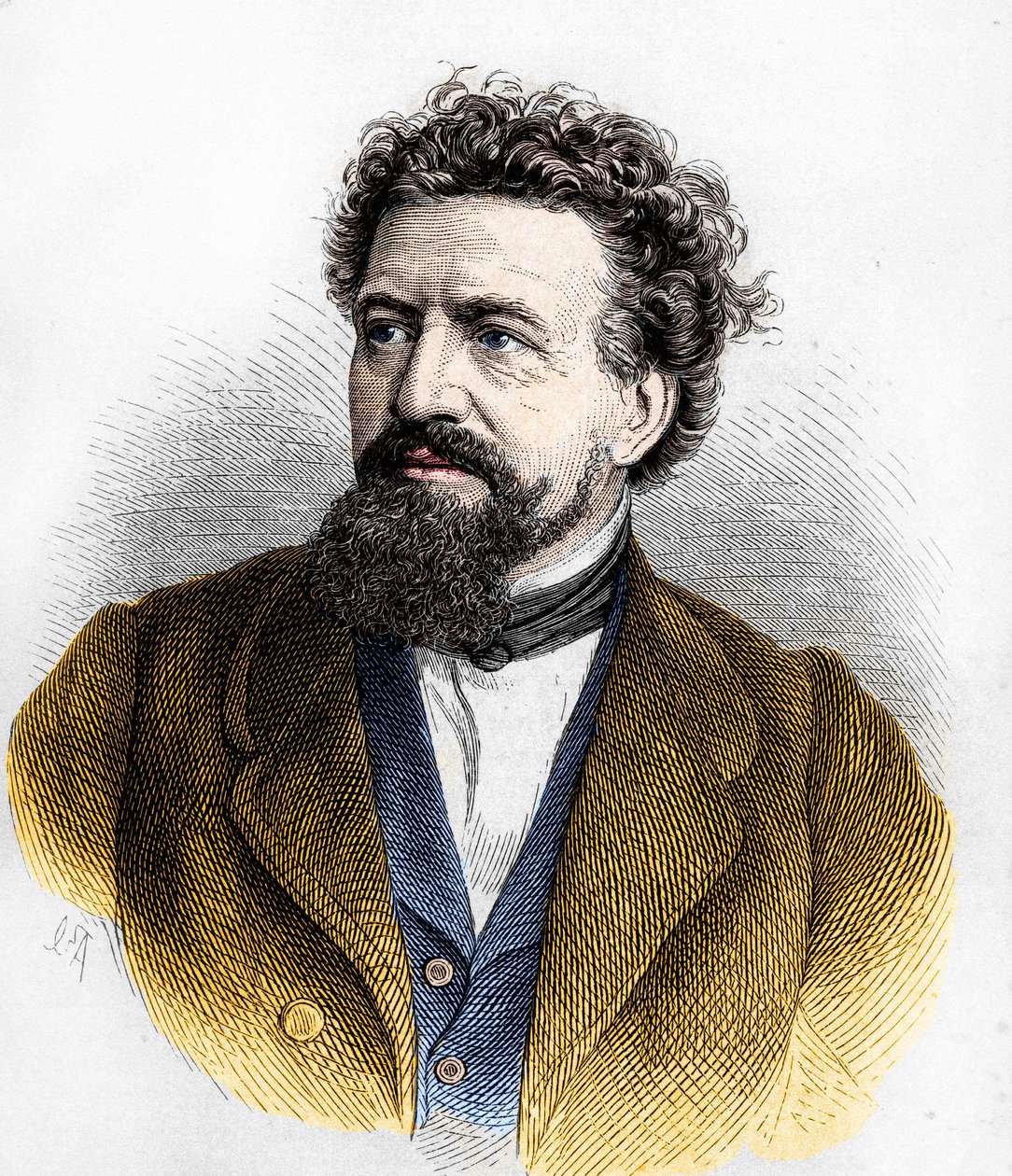 Portrett av Hermann von Lingg . av Artist Unknown