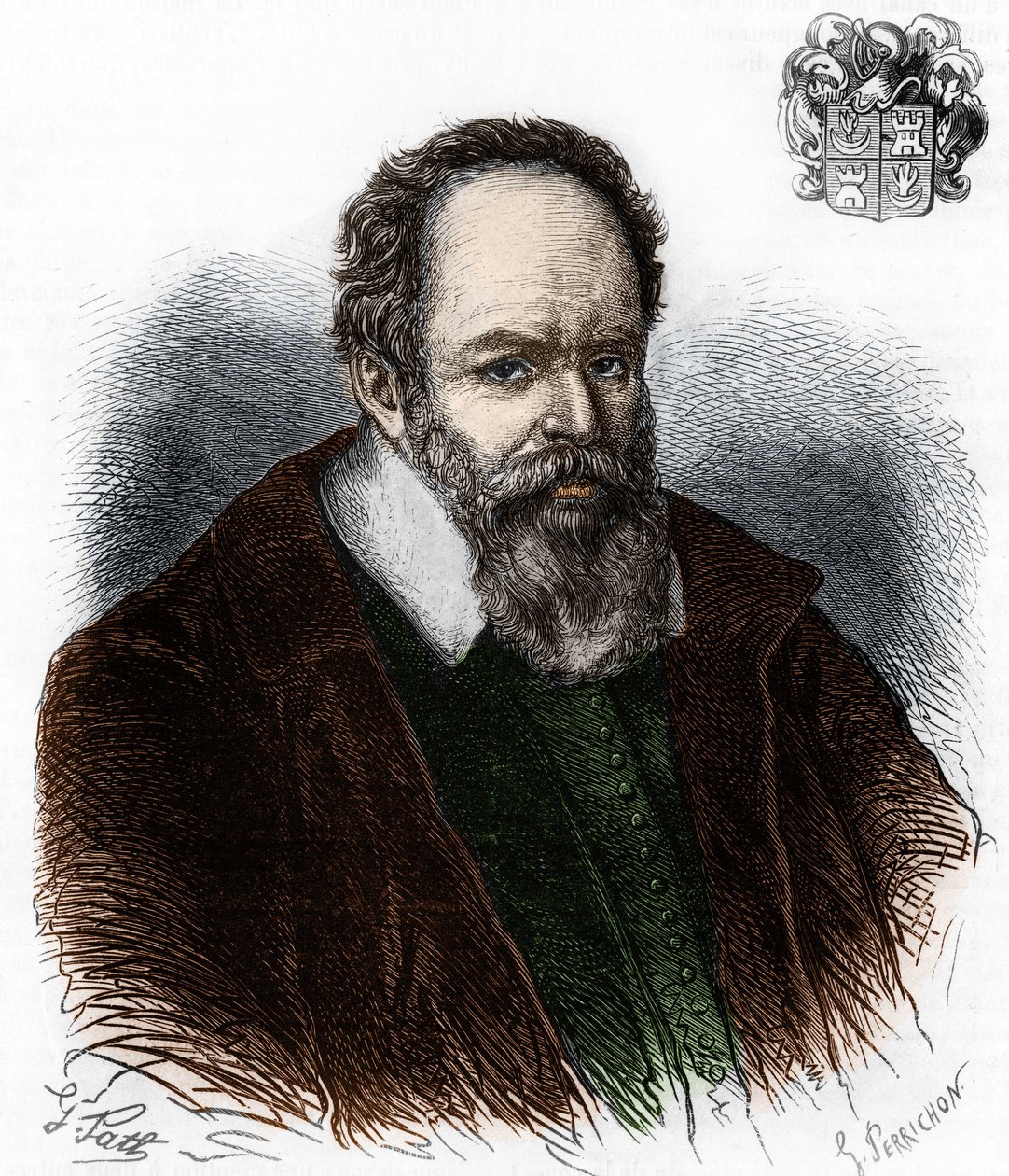 Portrett av Pierre Jeannin 1540-1622. fransk sorenskriver. av Artist Unknown