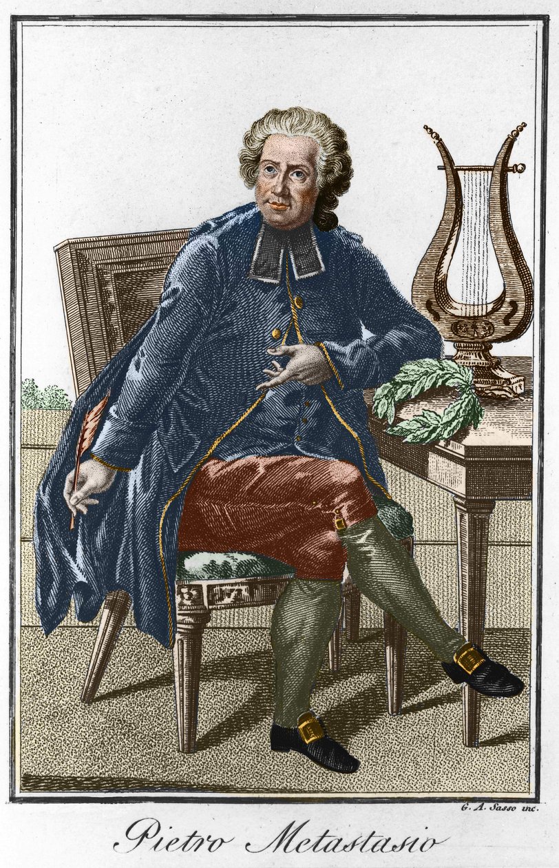 Portrett av Pierre Metastase. av Artist Unknown
