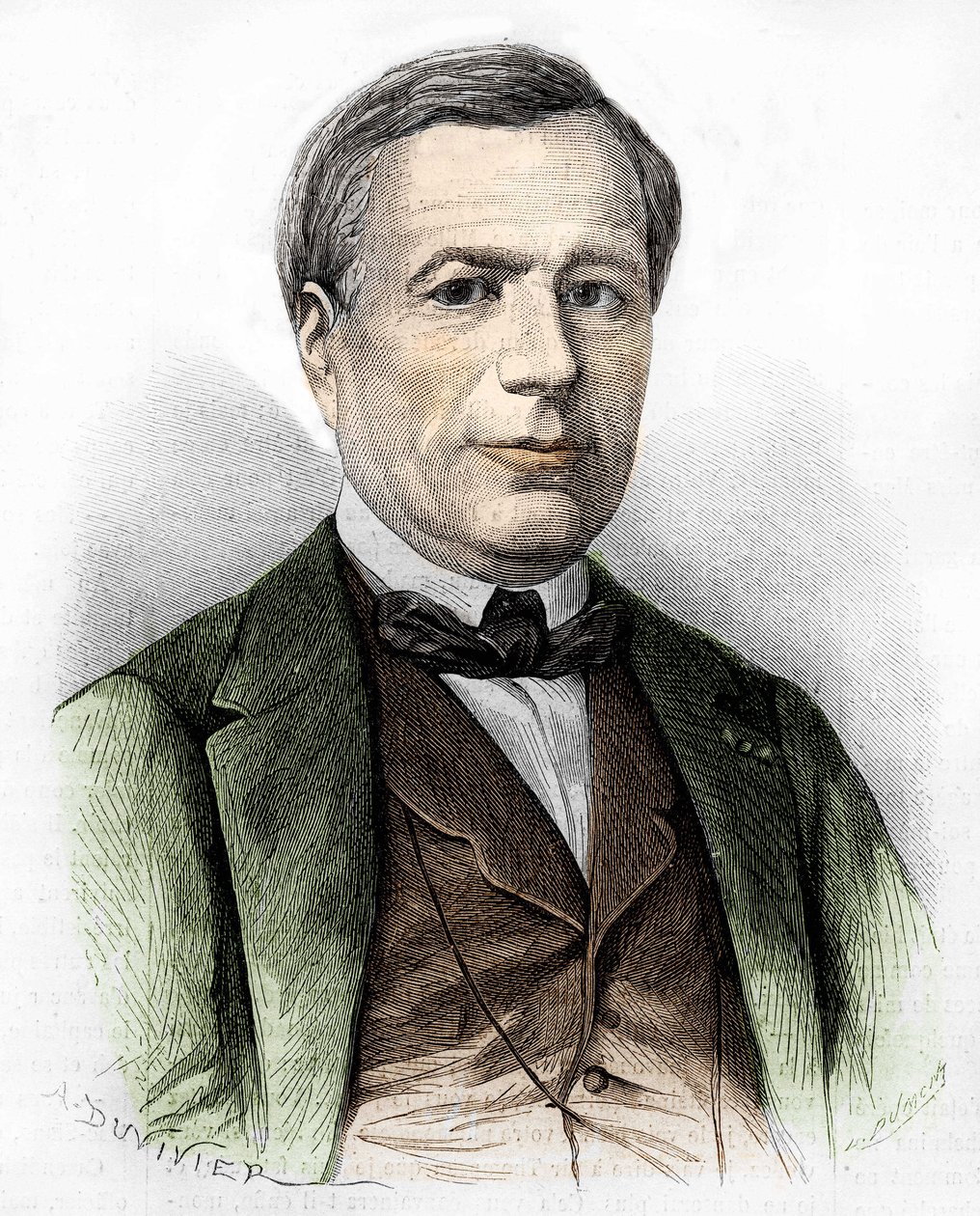 Portrett av Xavier MARMIER Forfatter, poet, reisende, oversetter av nordisk litteratur. av Artist Unknown