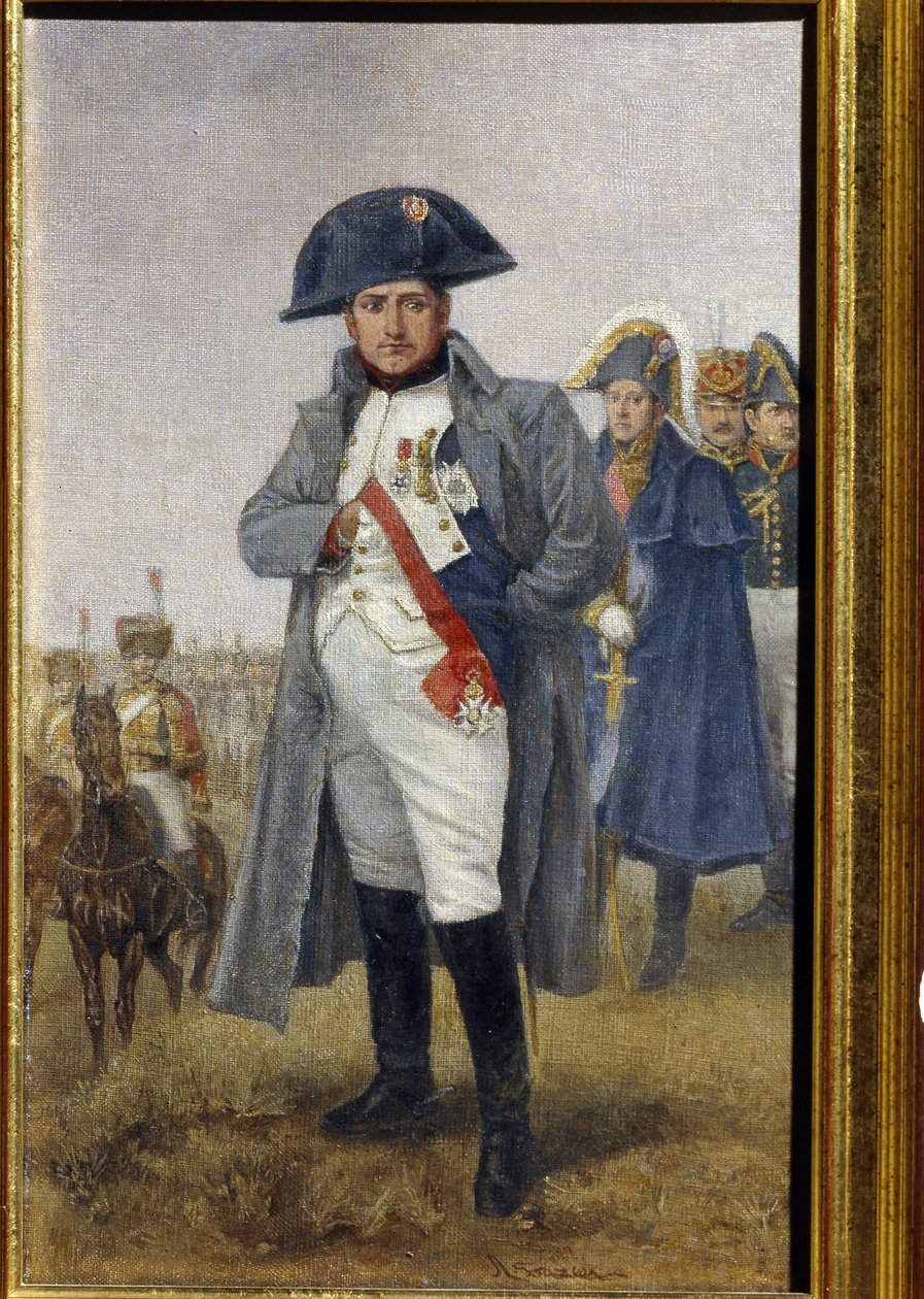 Portrett av keiser Napoleon Bonaparte (olje på lerret) av Artist Unknown