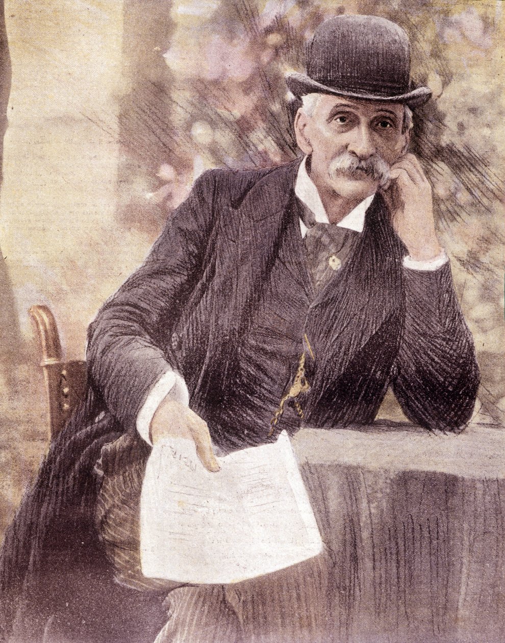 Portrett av presidenten for det italienske rådet Giuseppe Zanardelli (1826–1903). av Artist Unknown