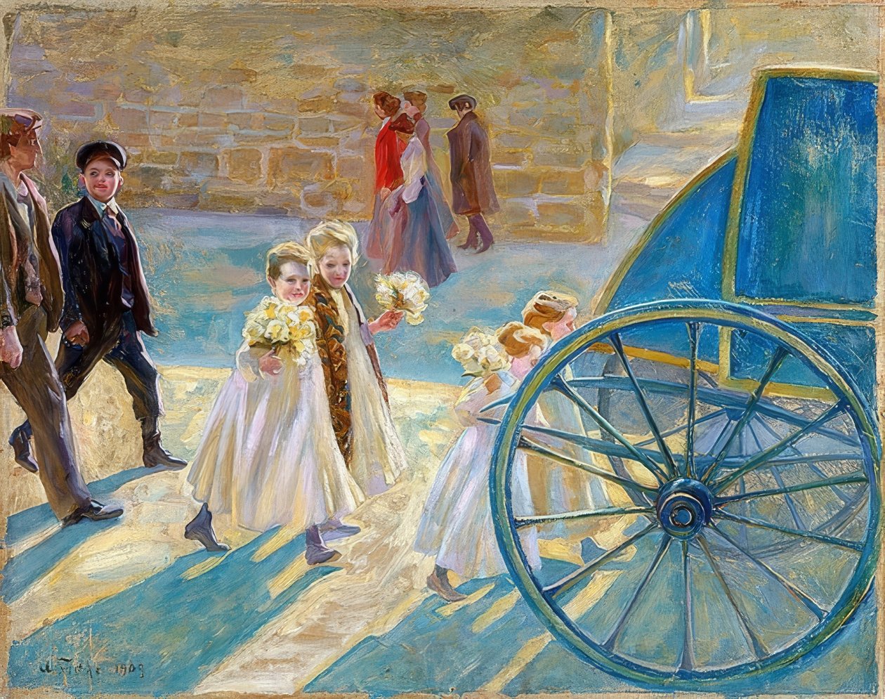 Begravelse av et barn. 1909 av Arturo Fittke