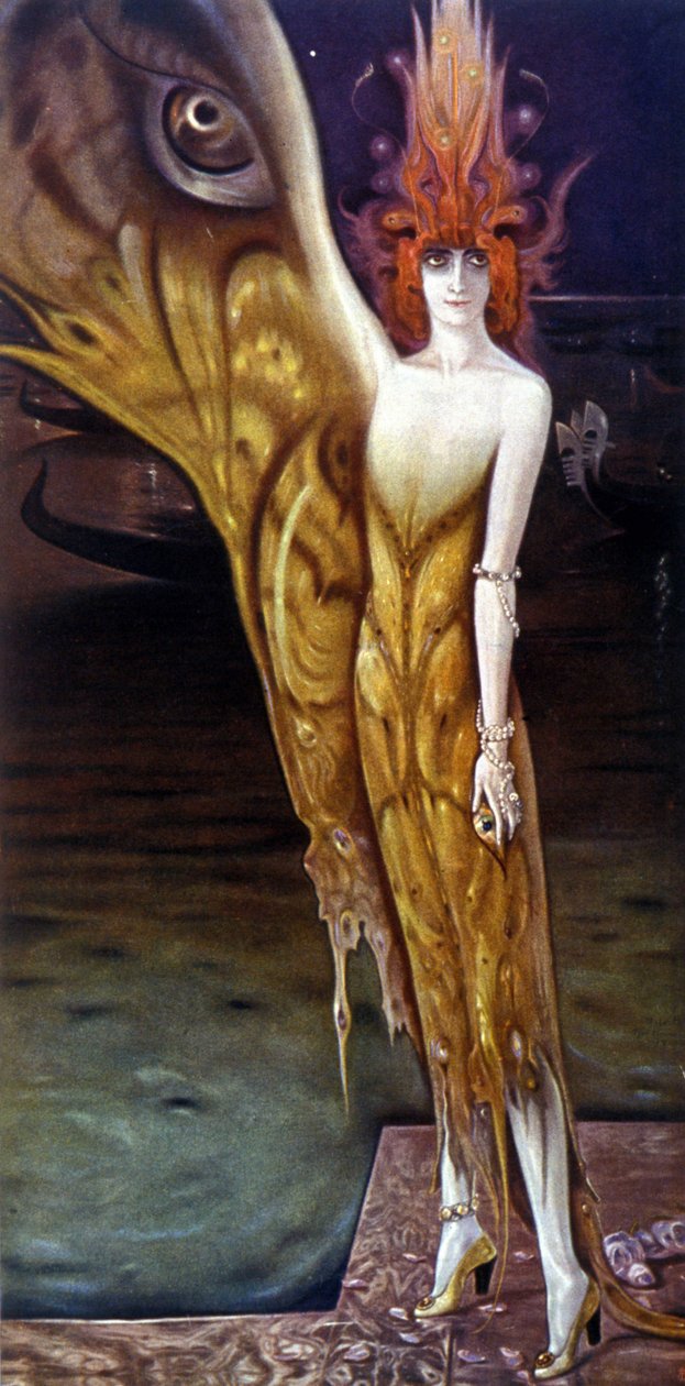 Portrett av Marchesa (Marquise) Luisa Casati (1881-1957), av Arturo Martini (1885-1947) i 1912. av Arturo Martini