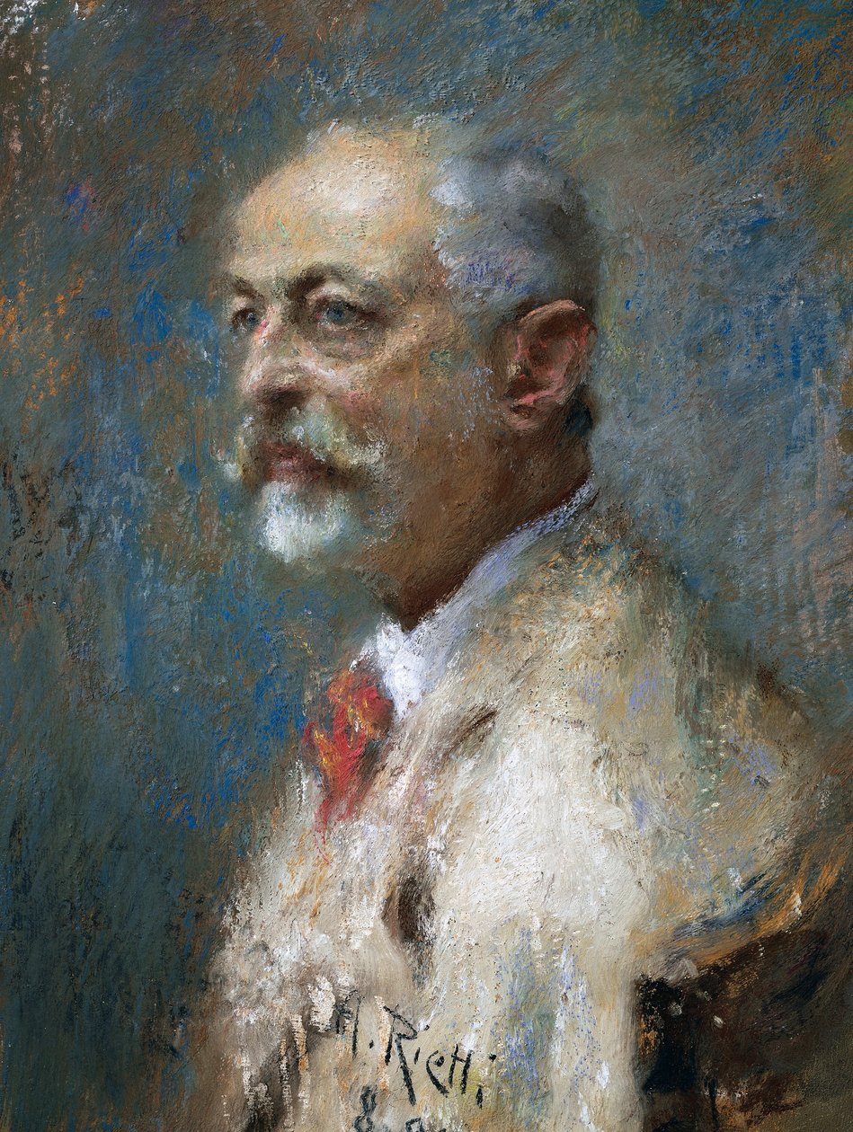 Portrett av den italienske billedhuggeren Giuseppe Sartorio (1844-1922), av Arturo Rietti (1863-1943), olje på lerret. Italia, 1900 -tallet. av Arturo Rietti