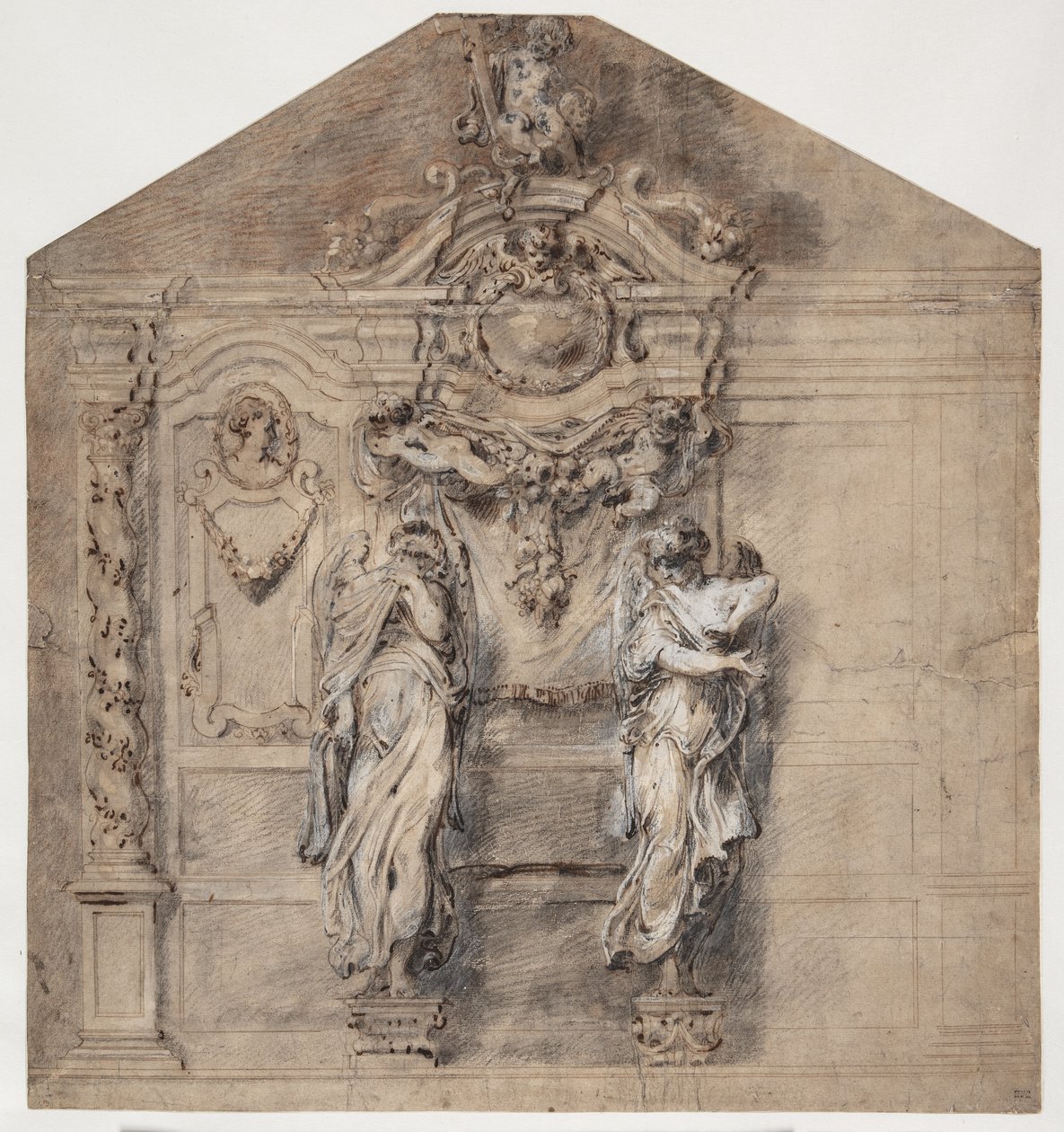 Design for en skriftestol av Artus Quellinus d.Y.