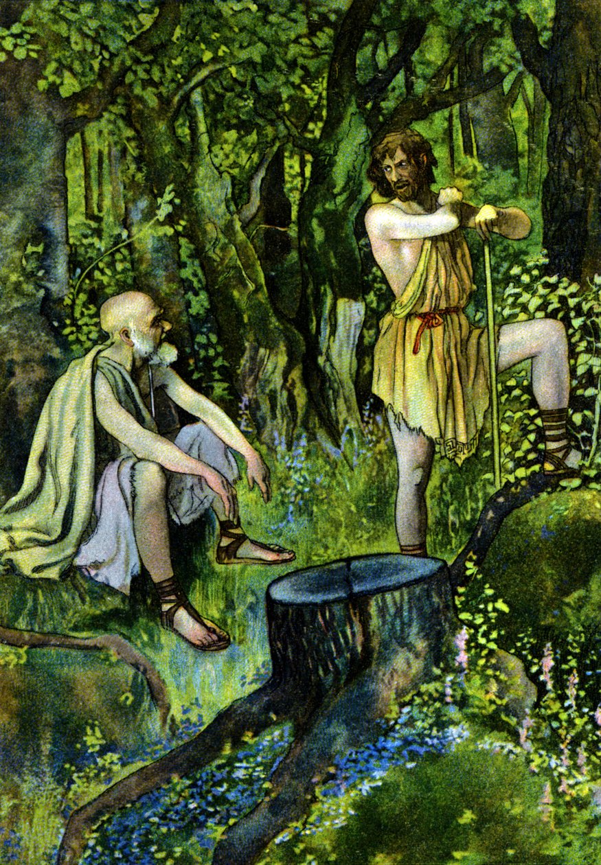 Timon av Athen, skuespill av William Shakespeare, ca. 1880 (trykk) av Artus Scheiner