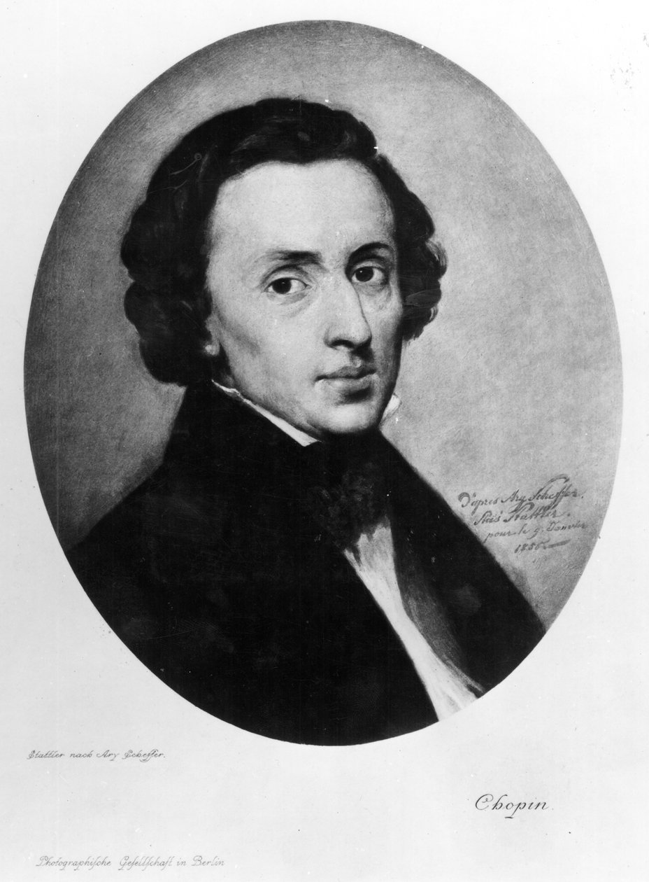 Chopin, 1858 (gouache) av Ary Scheffer