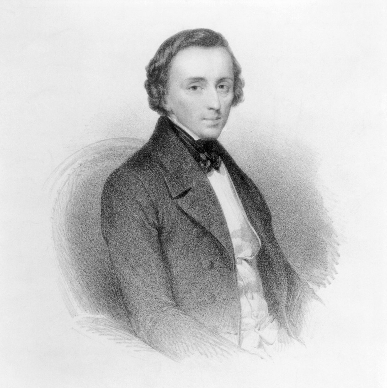 Portrett av Frederic Chopin (1810-49) polsk komponist og pianist av Ary Scheffer