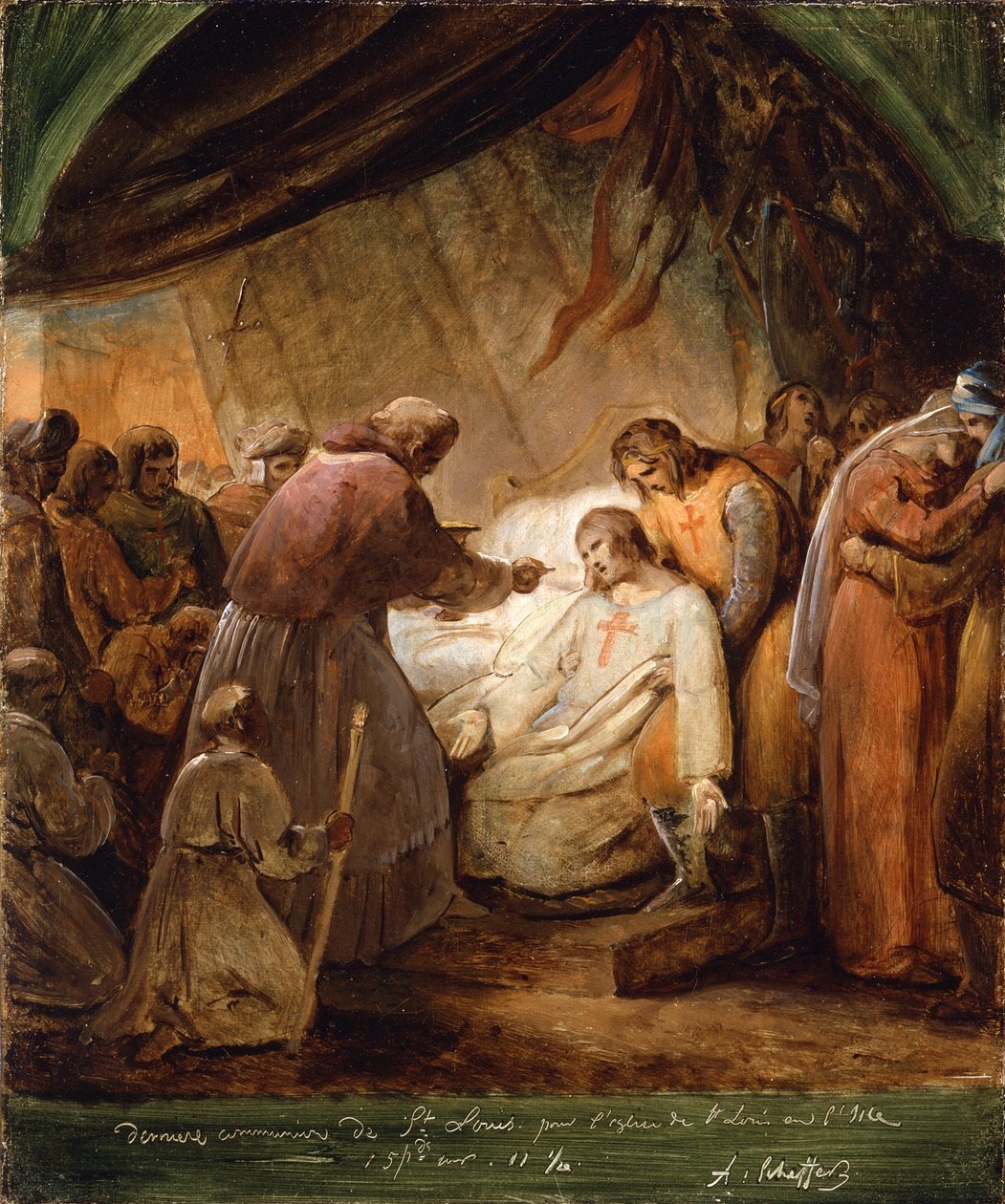 Den siste nattverden av Saint Louis, 1823 av Ary Scheffer