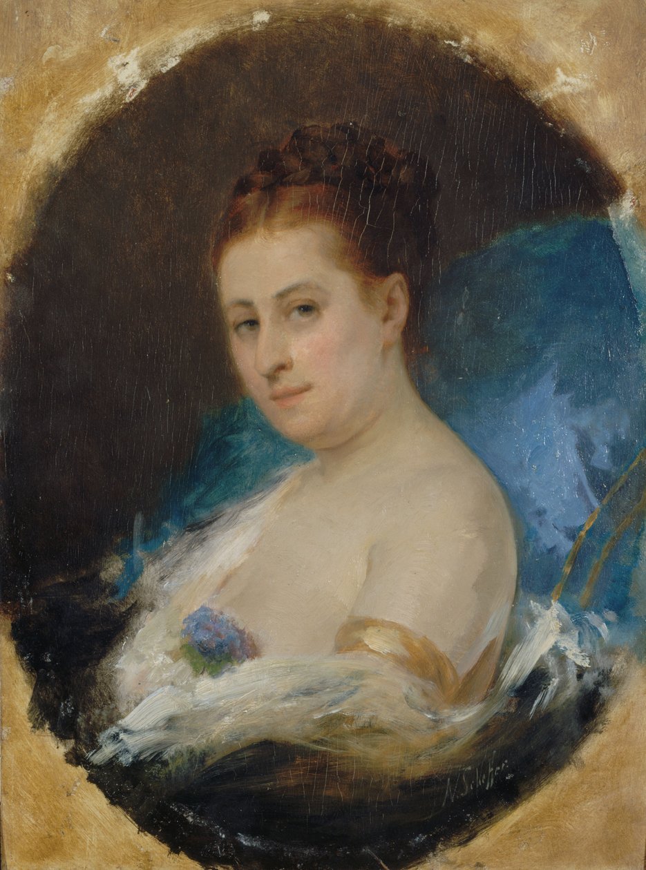 Portrett av skuespillerinnen Adelaide Ristori 1822-1906, ca 1857. av Ary Arnold Scheffer