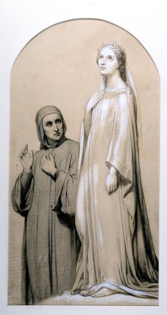 Dante og Beatrice av Ary Scheffer