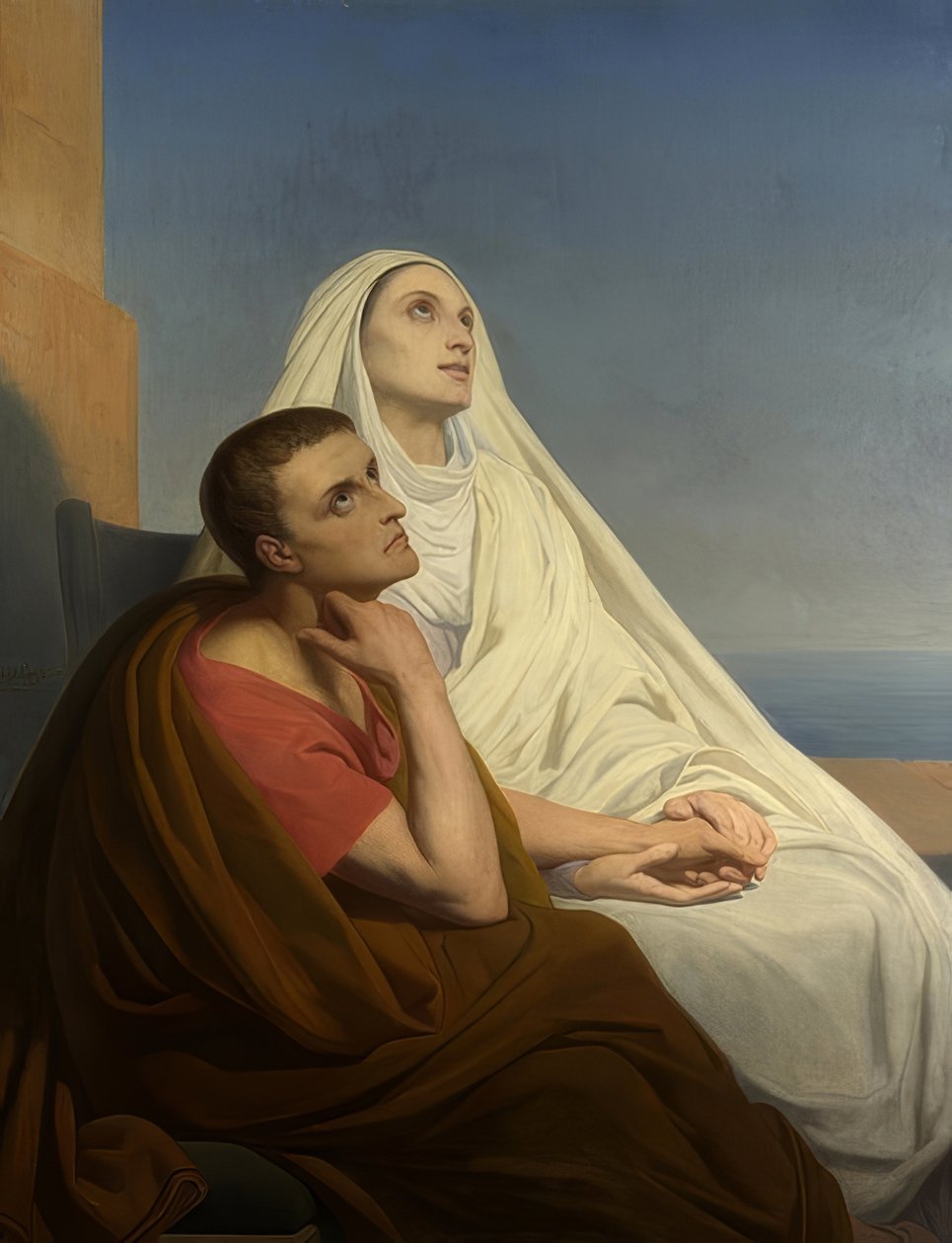 Saint Augustine med moren Monika von Tagaste. 1854 av Ary Scheffer
