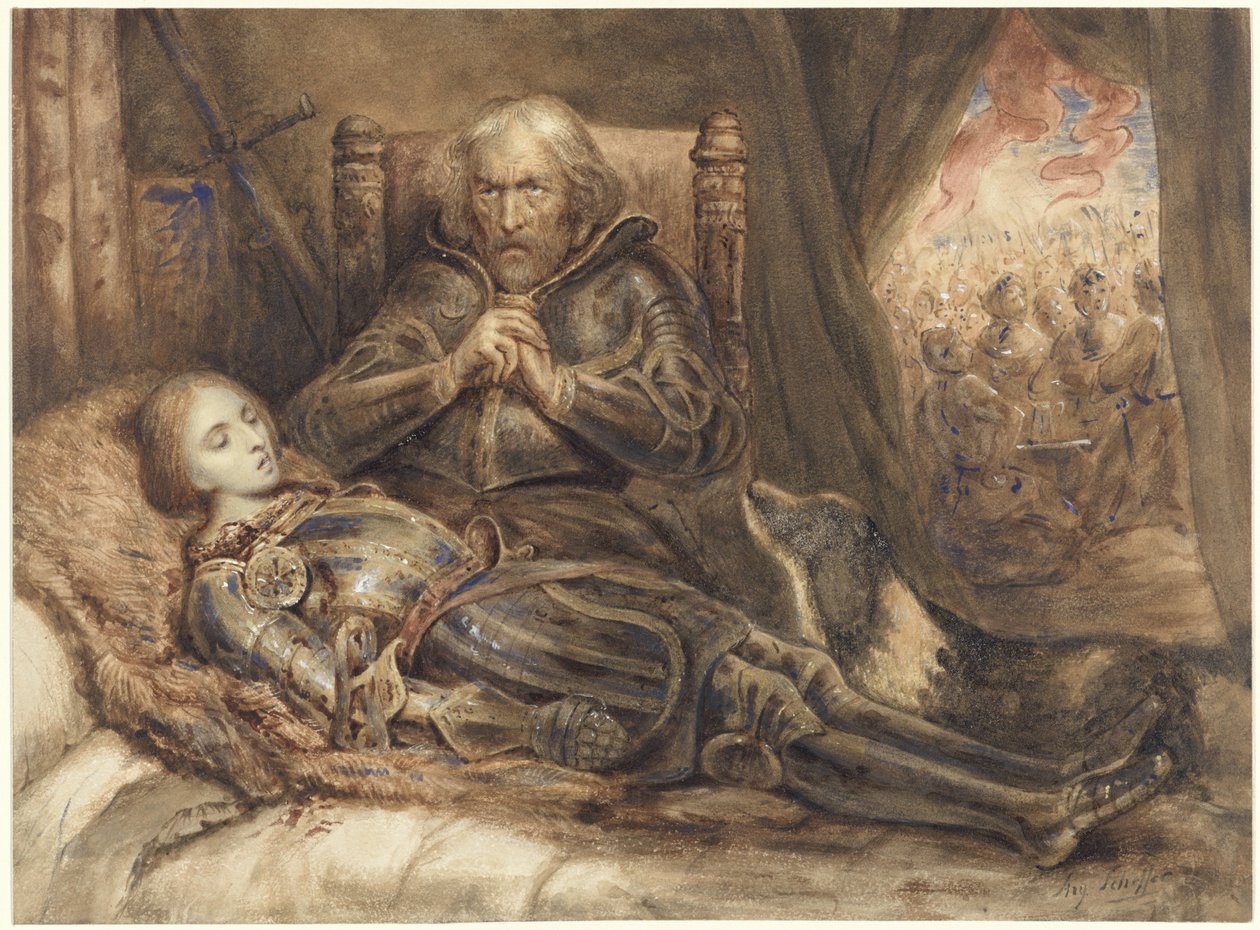 Eberhard von Württenberg sørger over sønnen av Ary Scheffer