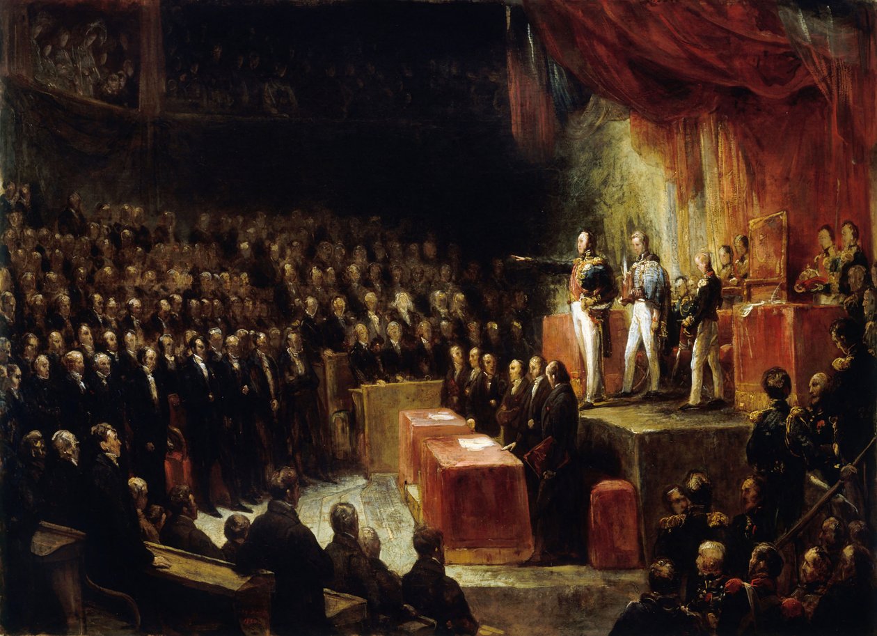 Louis-Philippe avlegger ed på grunnloven for kamrene 9. august 1830, 1830. av Ary Scheffer