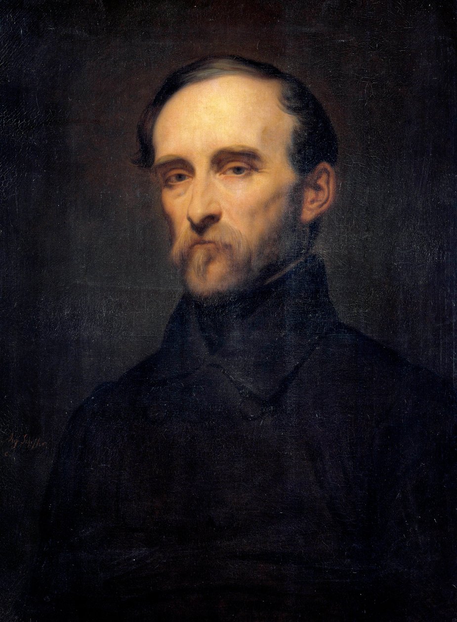 Portrett av Eugene Cavaignac (1802-1857) Generalguvernør i Algerie Maleri av Ary Scheffer (1795-1858) 1800-tallet. Dim. 0,76x0,56 m. av Ary Scheffer