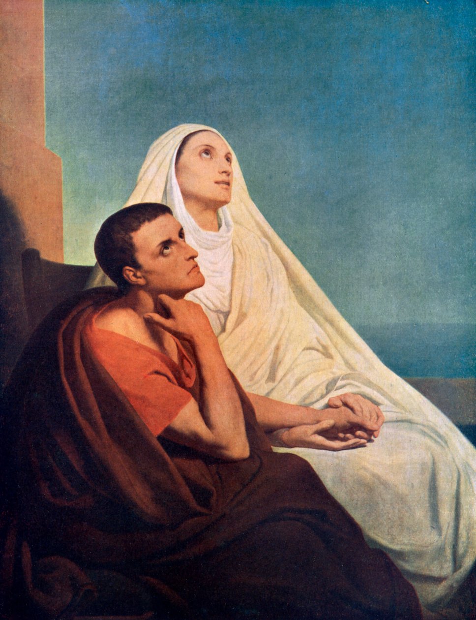 St Augustine med sin mor St Monica, 1855 1926. av Ary Scheffer