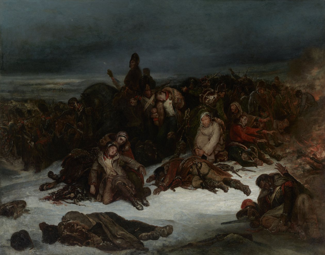 Napoleons hærs tilbaketrekning fra Russland i 1812 av Ary Scheffer