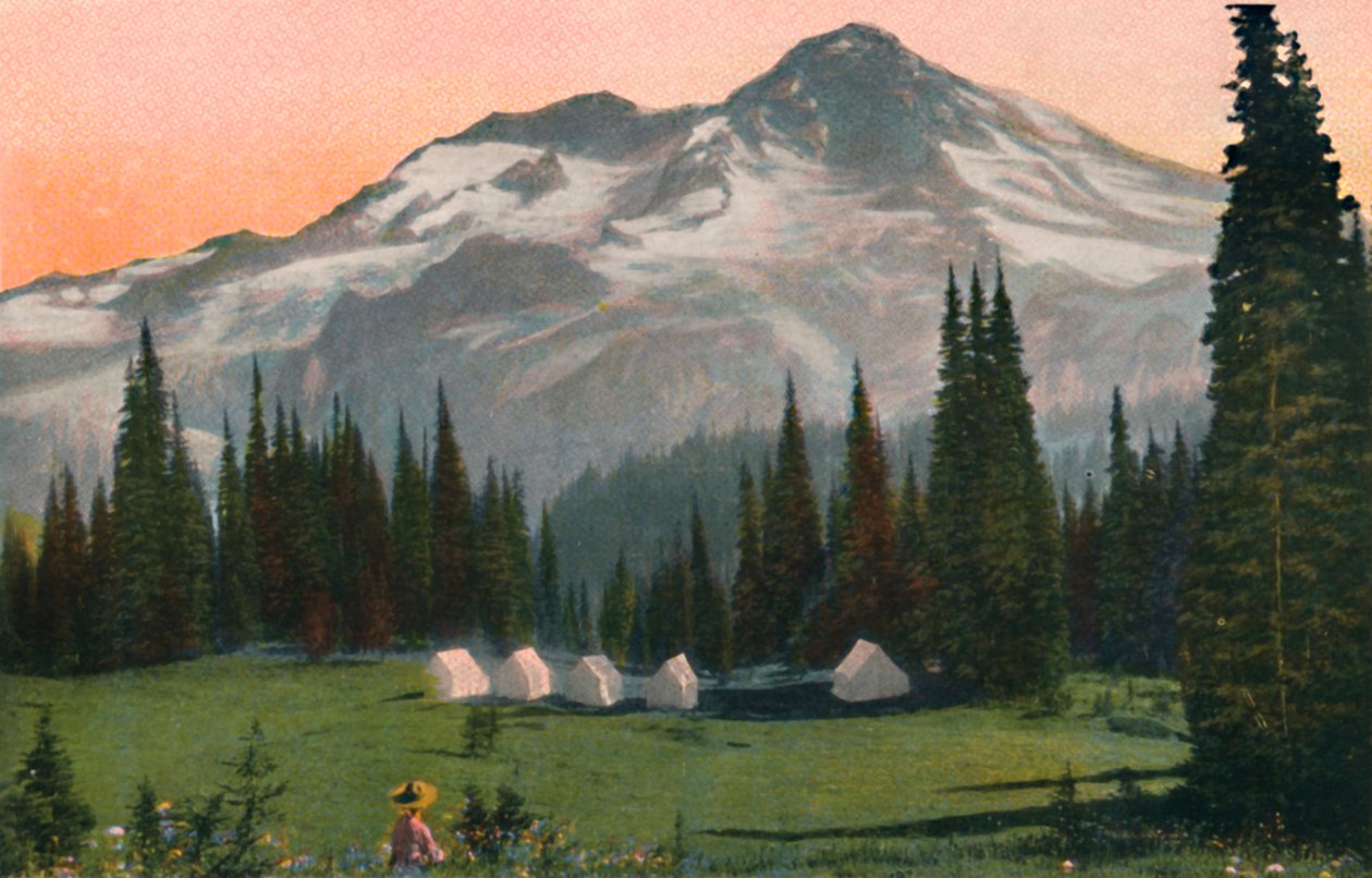 Mount Rainier fra Indian Henrys, c1916 av Asahel Curtis
