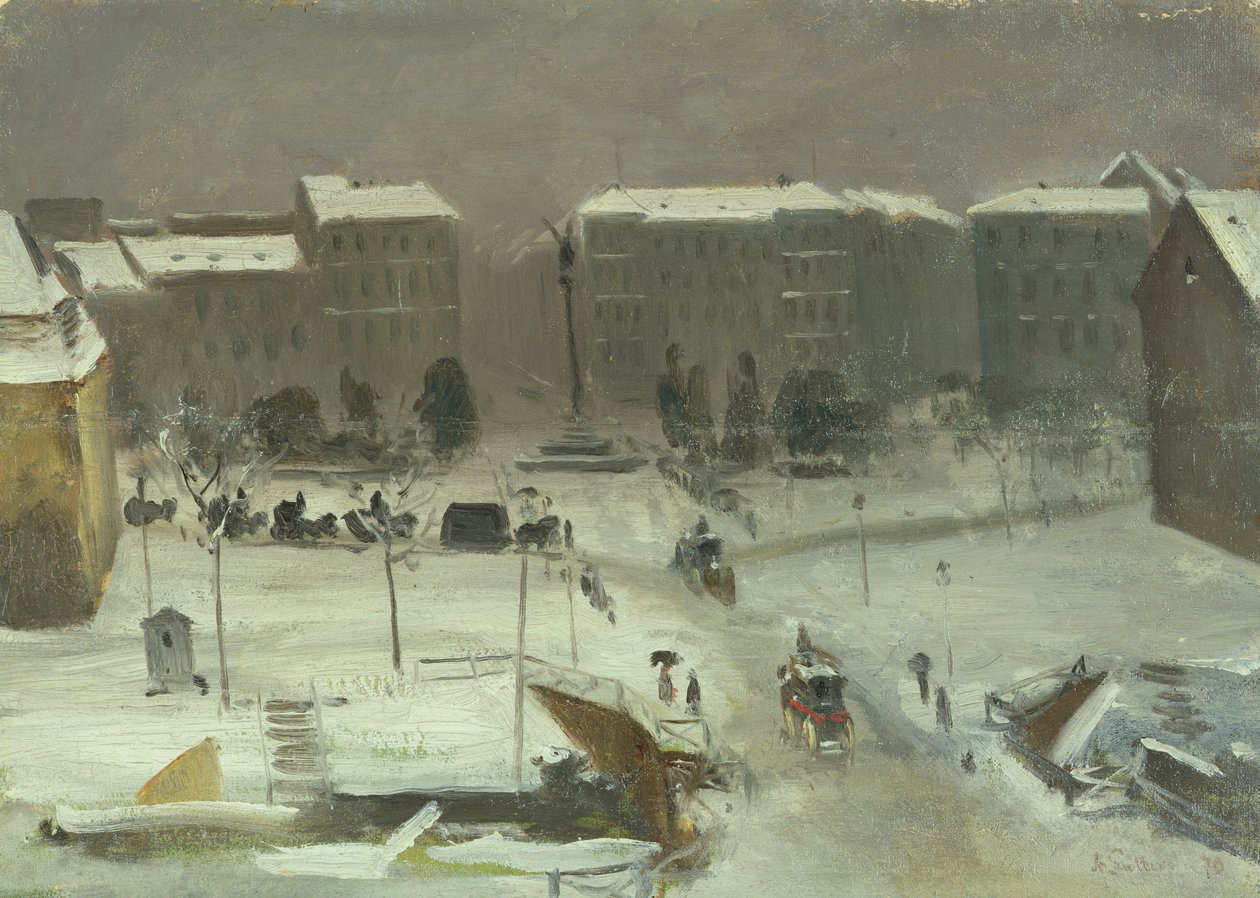 Belle-Alliance Square i Berlin, 1870 av Ascan Lutteroth