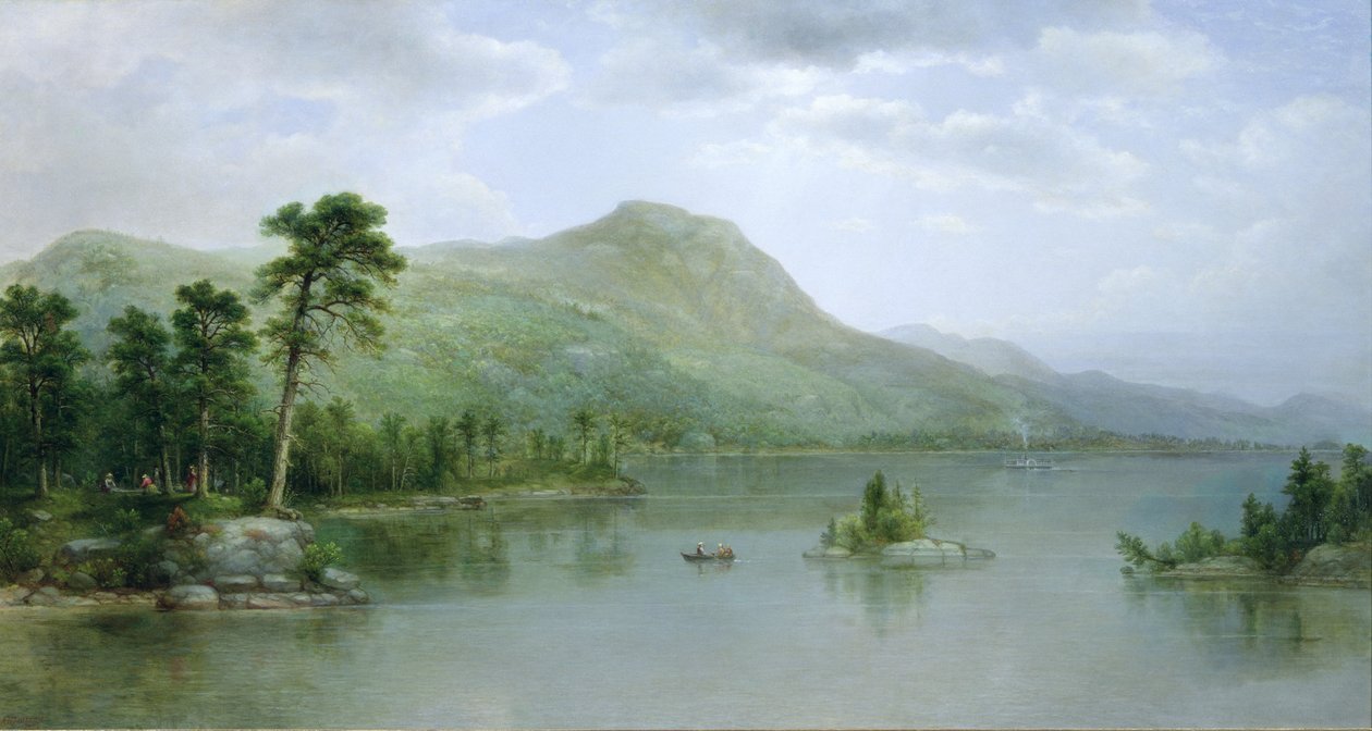 Black Mountain fra Harbour Islands, Lake George, New York, 1875 av Asher Brown Durand