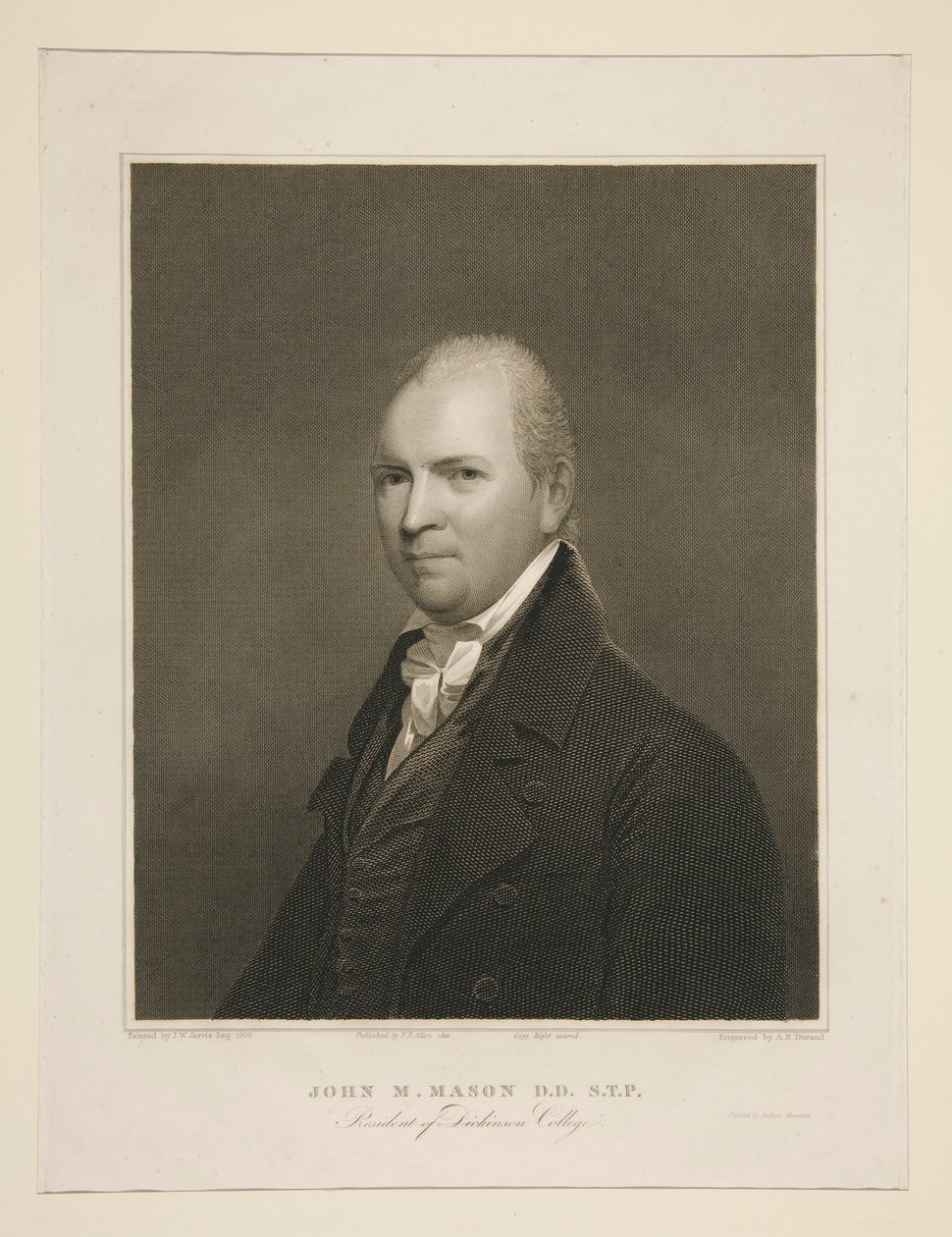 John M. Mason, D.D., S.T.P., president for Dickinson College av Asher Brown Durand