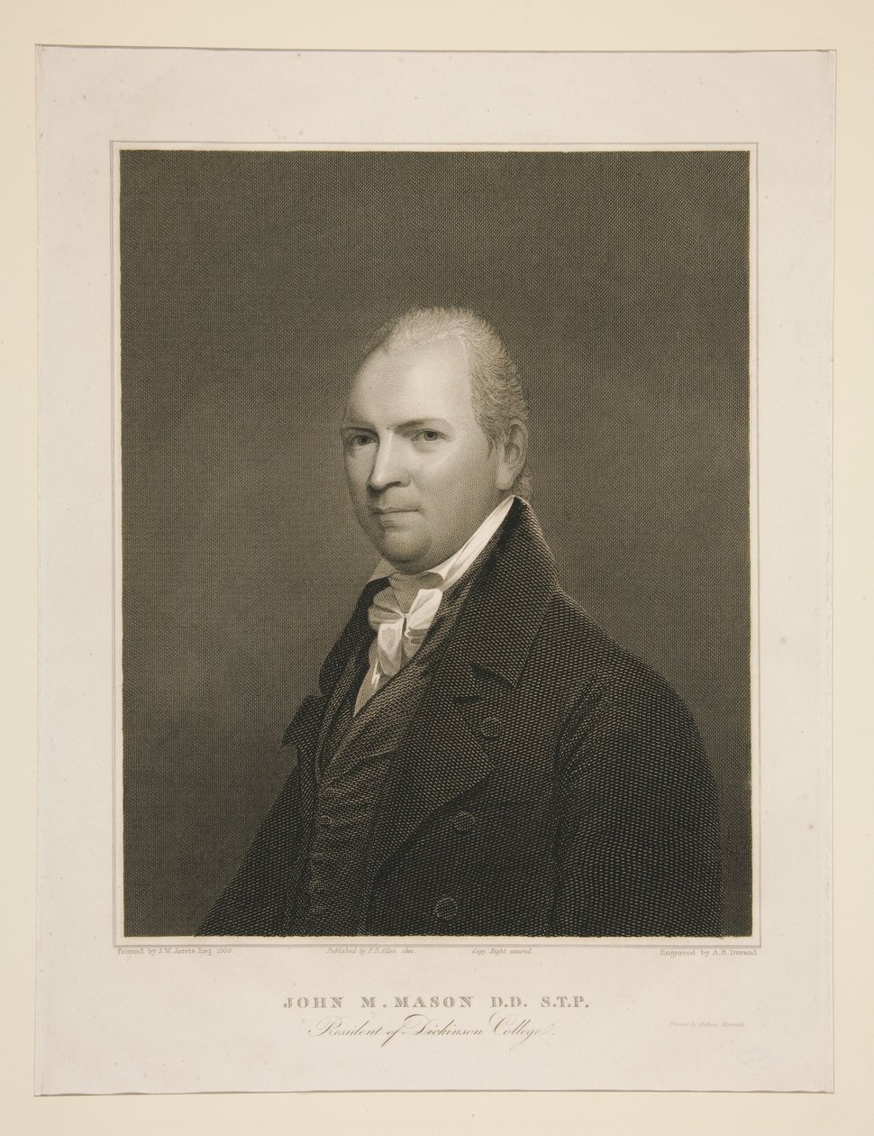 John M. Mason, D.D., S.T.P., rektor ved Dickinson College av Asher Brown Durand
