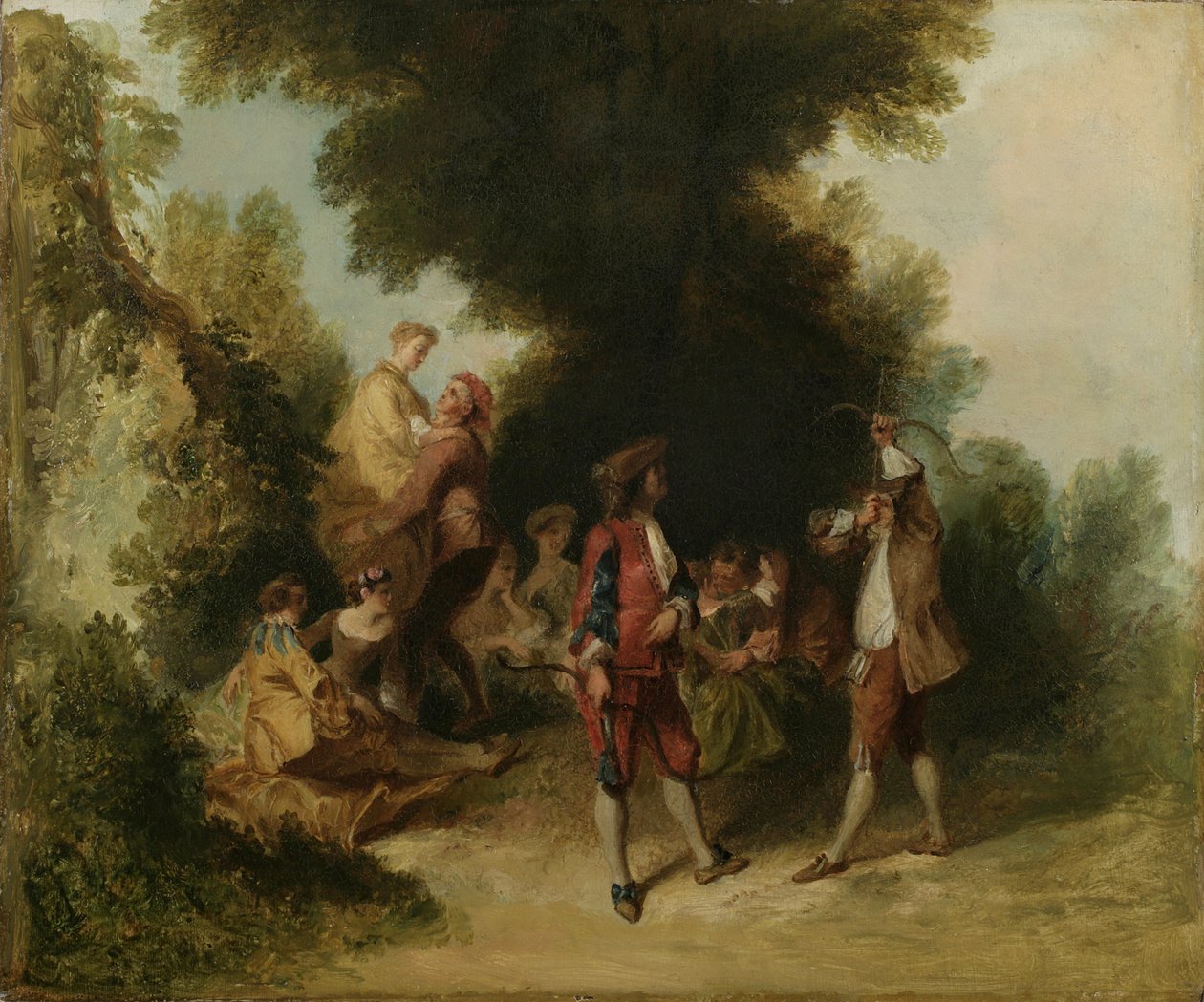 Manndom, etter Nicolas Lancret, 1840 (olje på papp) av Asher Brown Durand