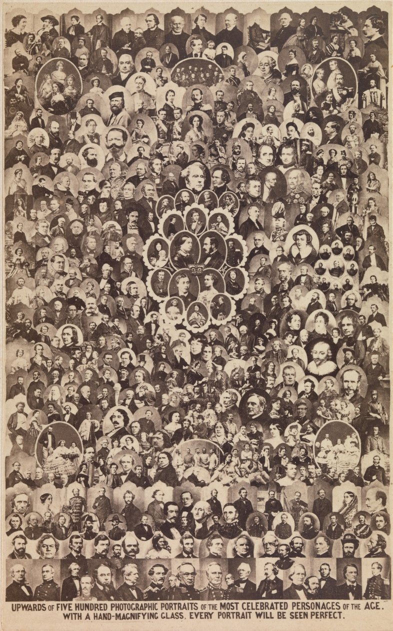 Over fem hundre fotografiske portretter av de mest berømte personene i..., ca. 1864. av Ashford Brothers and Co