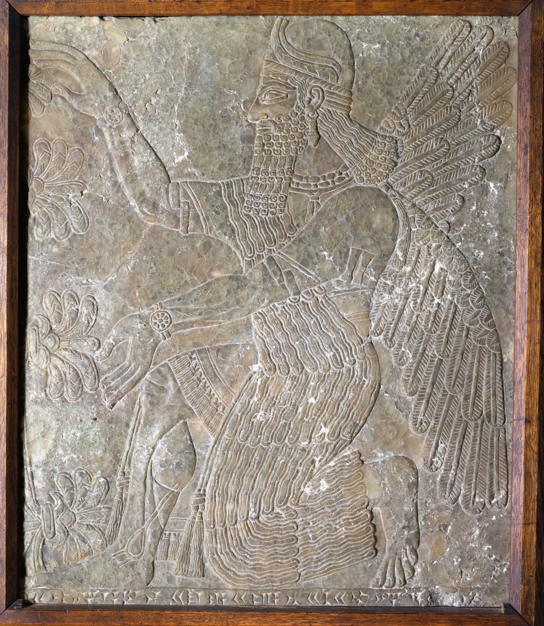 Steinplate som viser kong Ashurbanipal I (668–626 f.Kr.) av Assyrian
