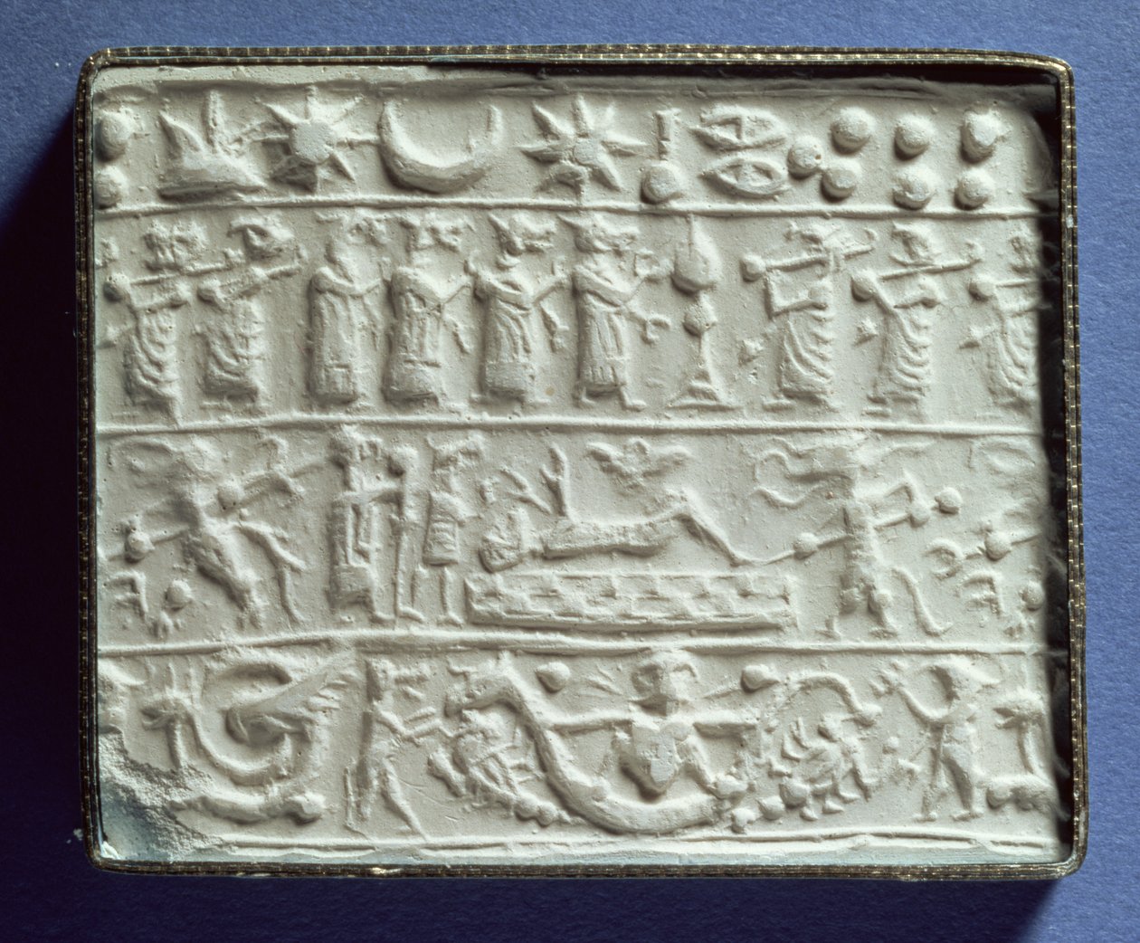 Sylinderforseglingsavtrykk, ny-assyrisk periode (gips) av Assyrian School