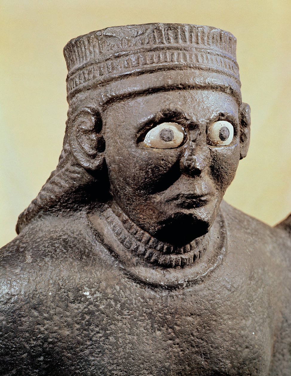 Dronning Ishtar, kone til kong Hadad, fra Tell Halaf, Syria, 2900-1350 f.Kr. av Assyrian School
