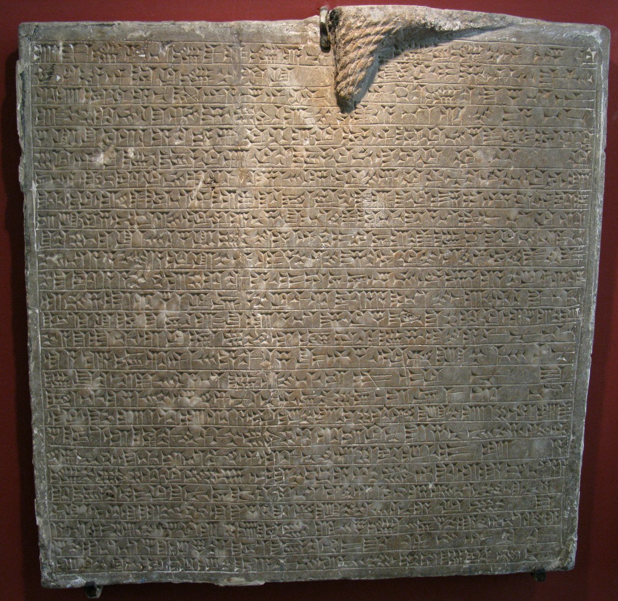 Innskrevet plate fra palasset til Sargon II i Dur-Sharrukin, Khorsabad, 800-tallet. f.Kr av Assyrian