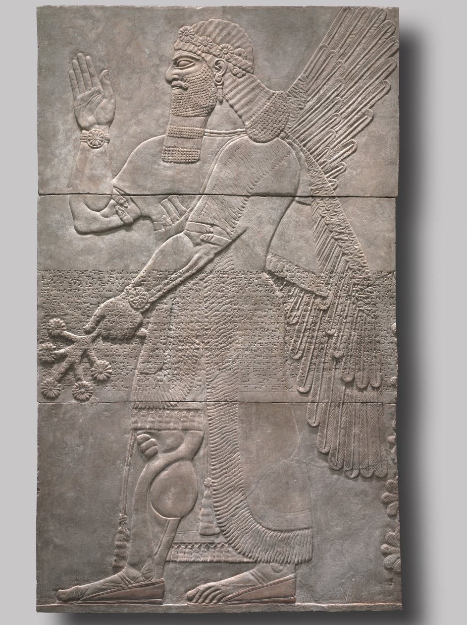 Hilsen beskyttende ånd, 883-859 f.Kr av Assyrian
