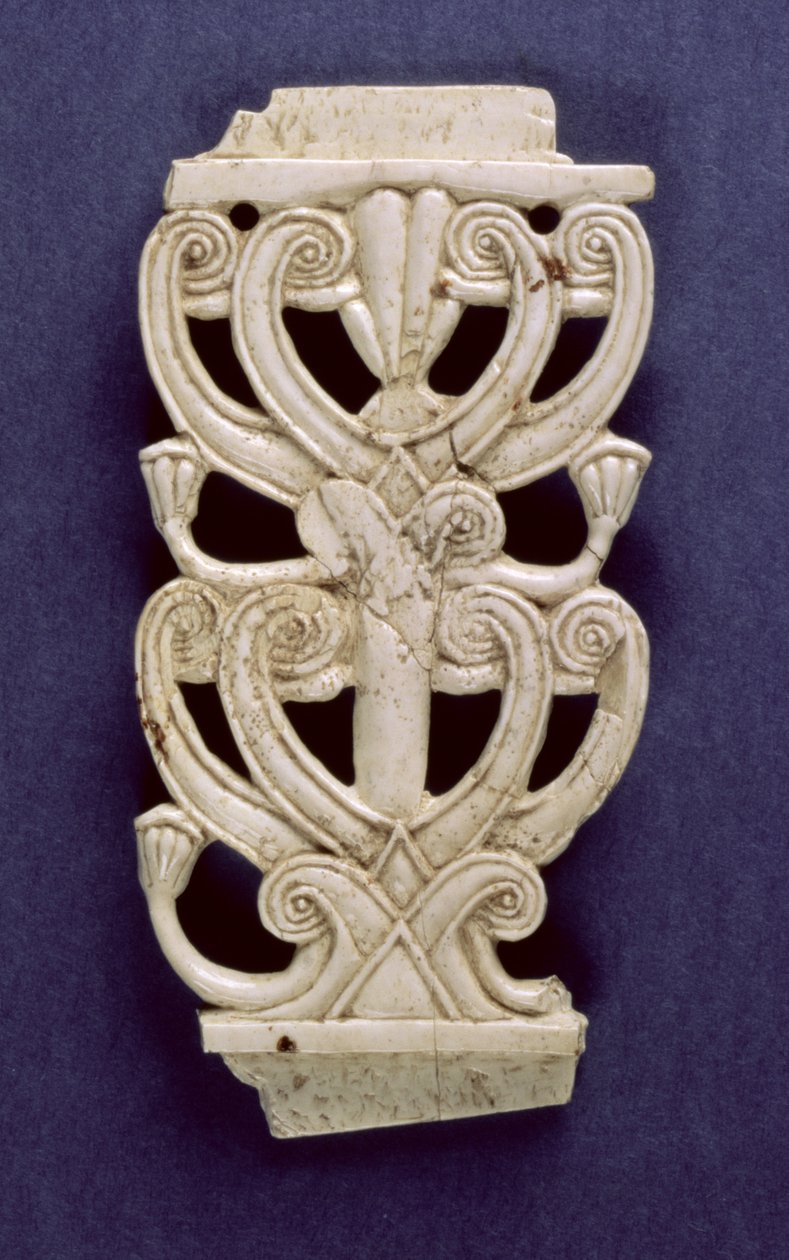 Palmettfragment fra Fort Shalmaneser, Nimrud, 800-tallet f.Kr av Assyrian School