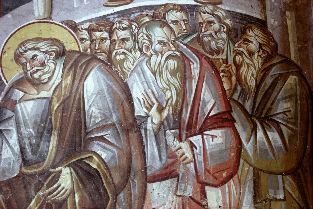 Detalj fra presentasjonen av jomfruen (se 143353) av Astrapas and Eutychios