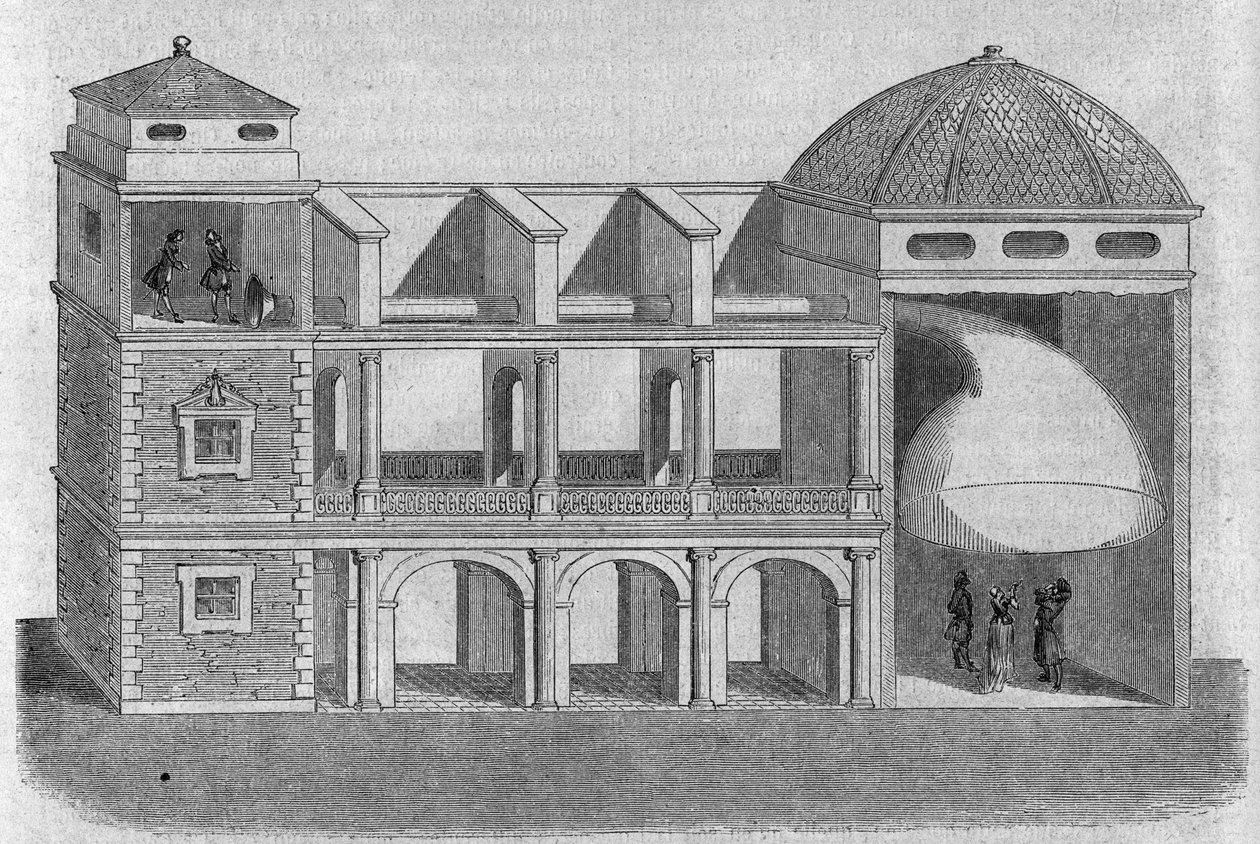 Akustisk kornett oppfunnet av Athanase Kircher (eller Athanasius Kircheri) (1601-1680). av Athanasius Kircher