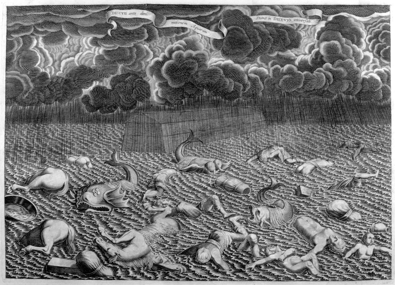 Den store flommen fra Arca Noe av Athanasius Kircher