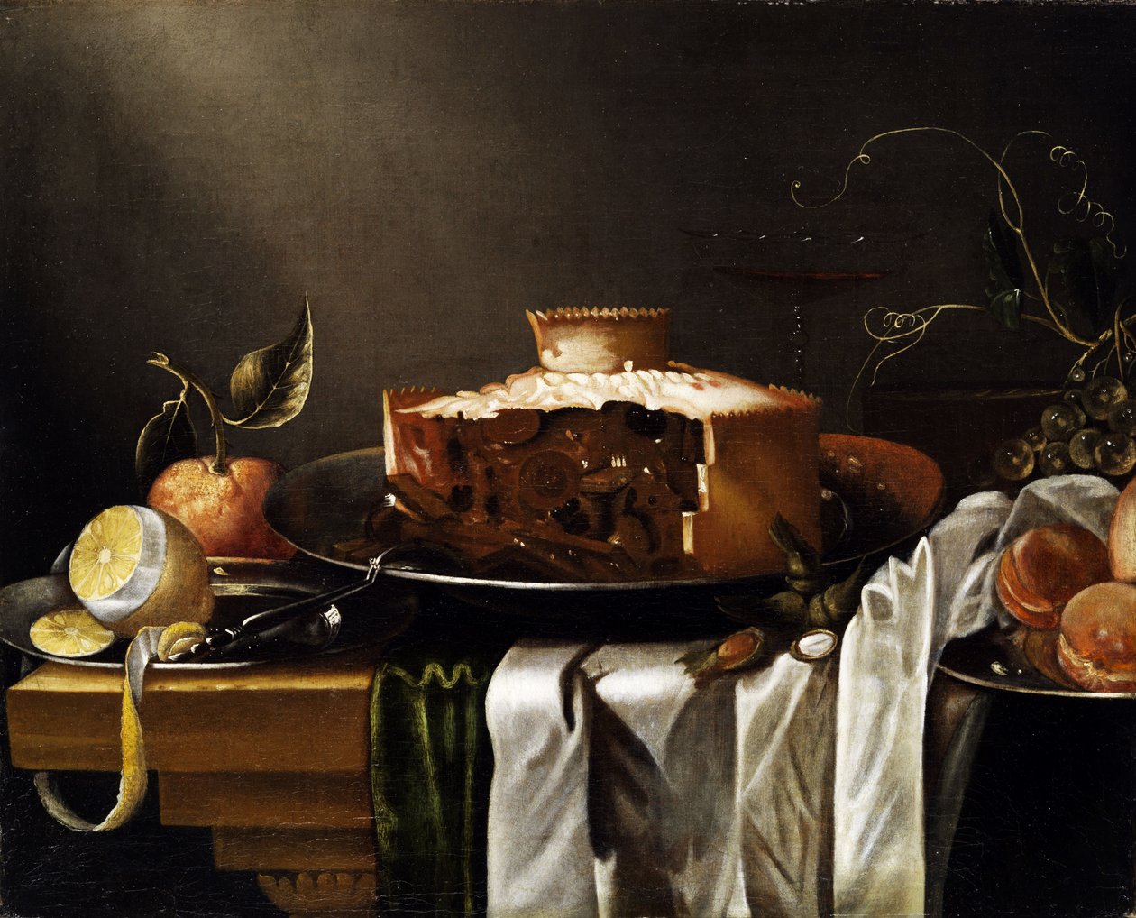 Stilleben med paté av Abraham van Calraet