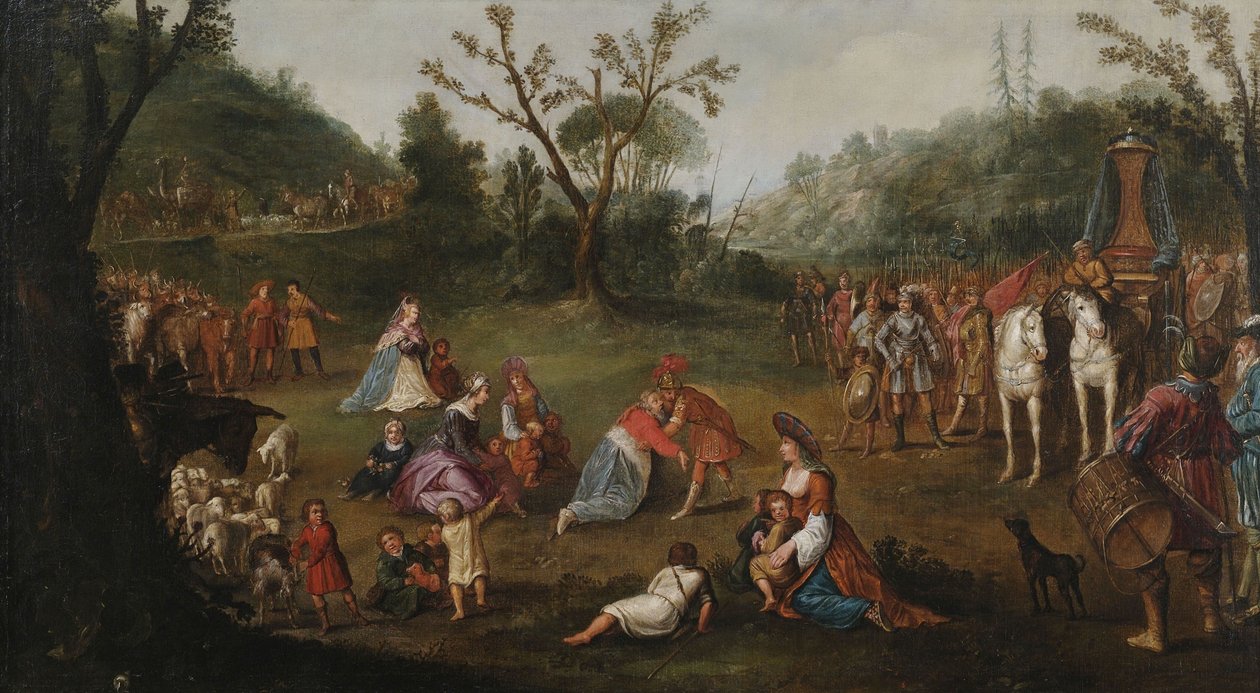 Møtet til Alexander den store med familien Darius III. etter nederlaget i slaget ved Issus av Esaias van de Velde