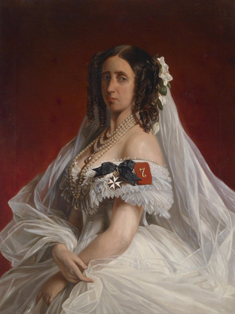 Portrett av prinsesse Marie Luise Alexandrine av Preussen, født prinsesse av Sachsen-Weimar og Eisenach (1808-1877) av Franz Xaver Winterhalter